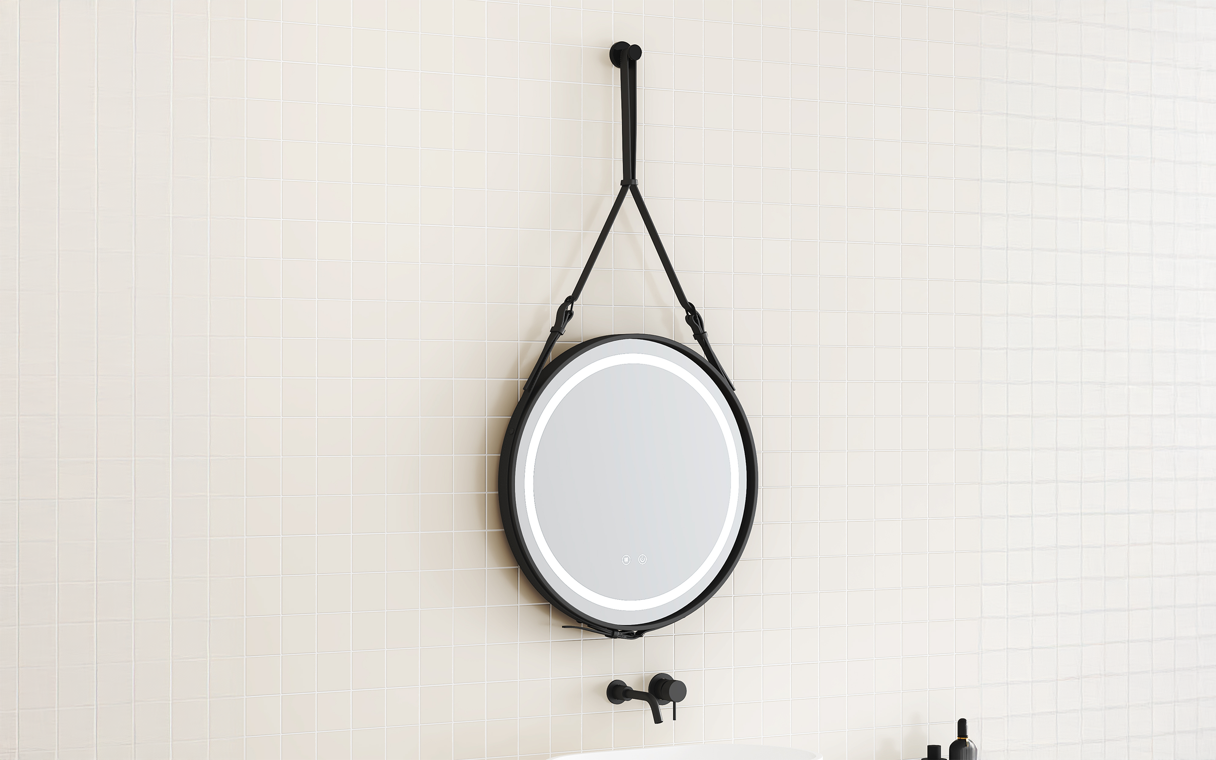 1398MB-100 Bathroom mirror with LED lights, 100/100 cm  2