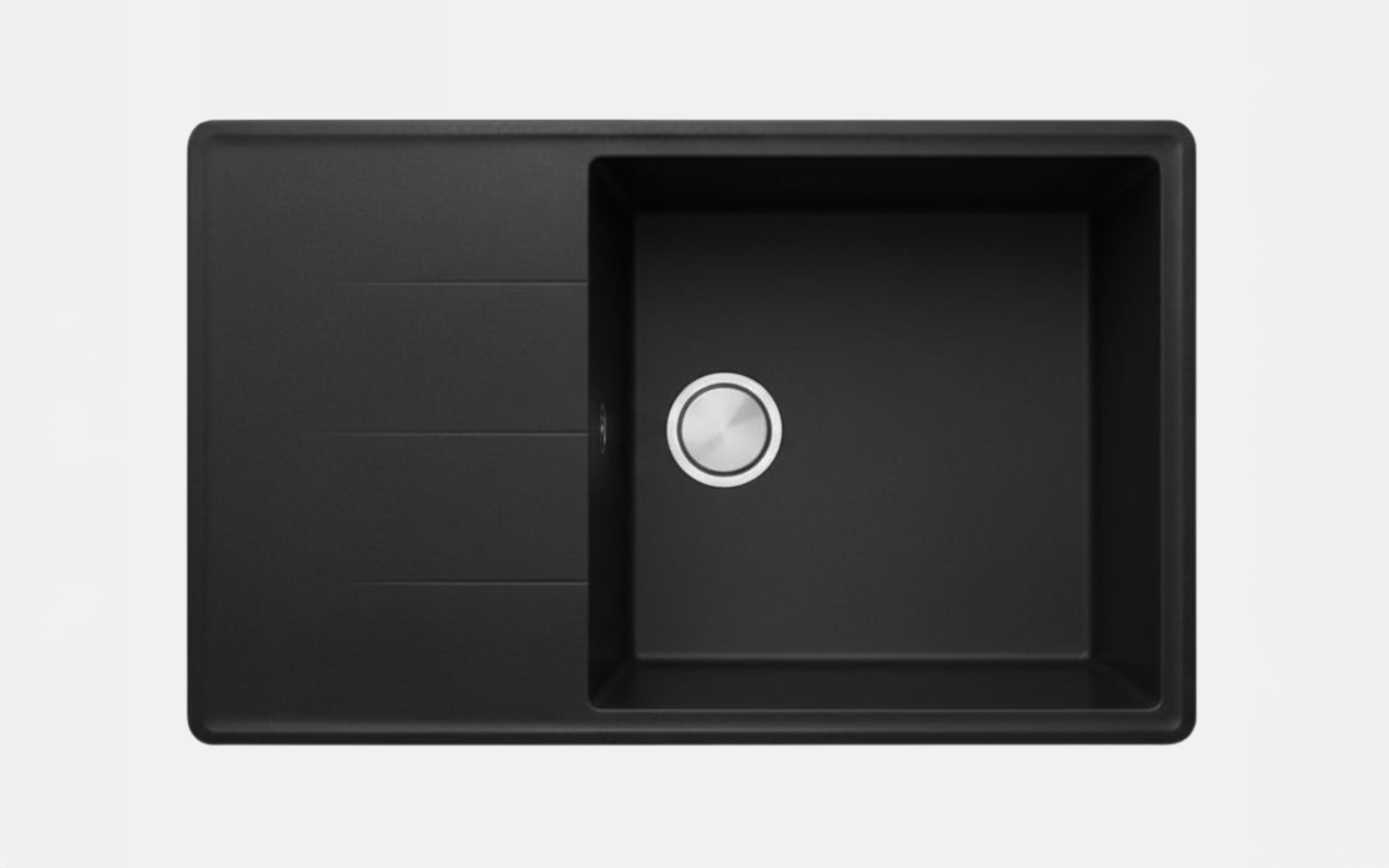 Granite sink Delux-L, black  2