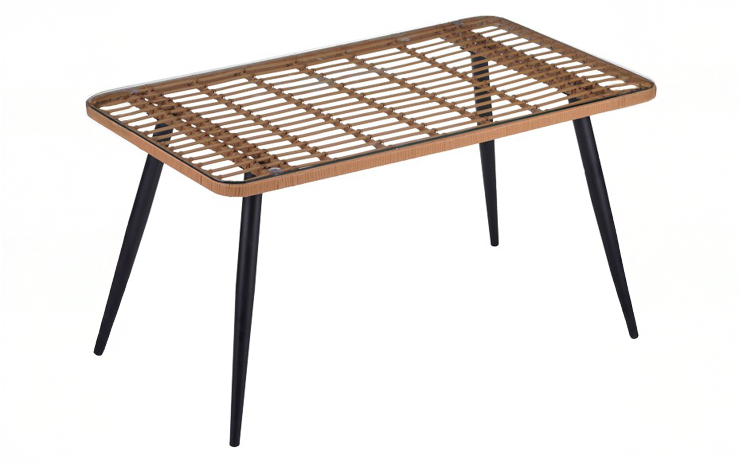 Garden table Naoki 140, natural + black  3