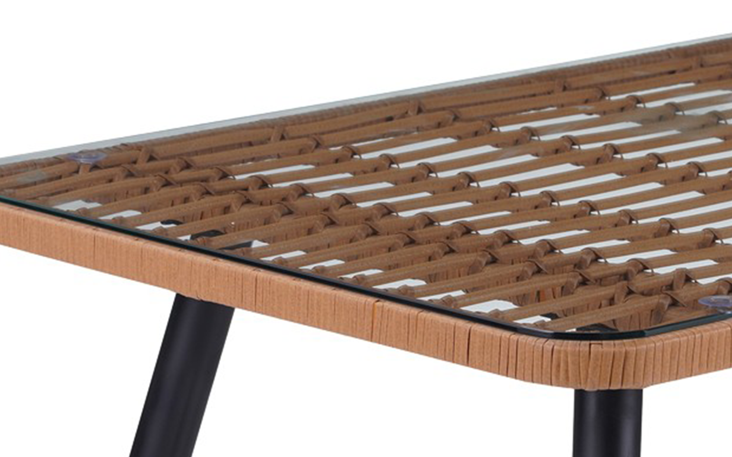 Garden table Naoki 140, natural + black  6