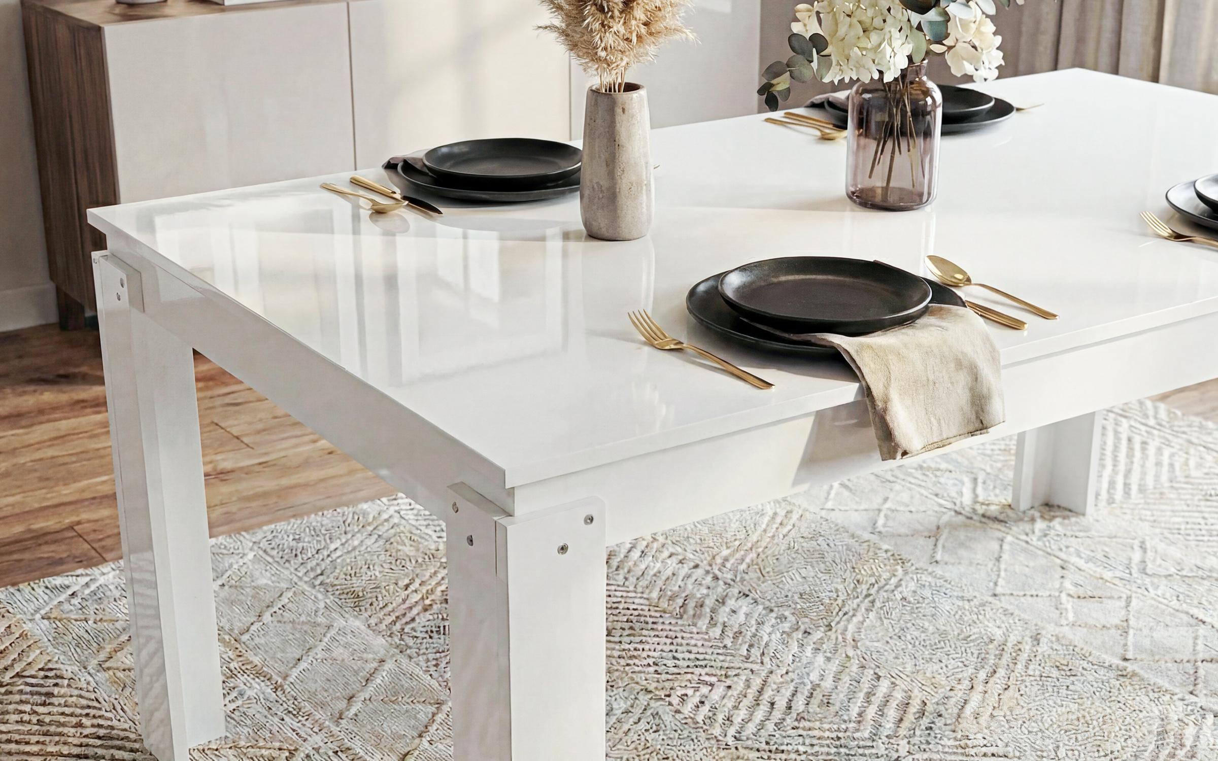 Dining table Phoenix 160, white gloss  3