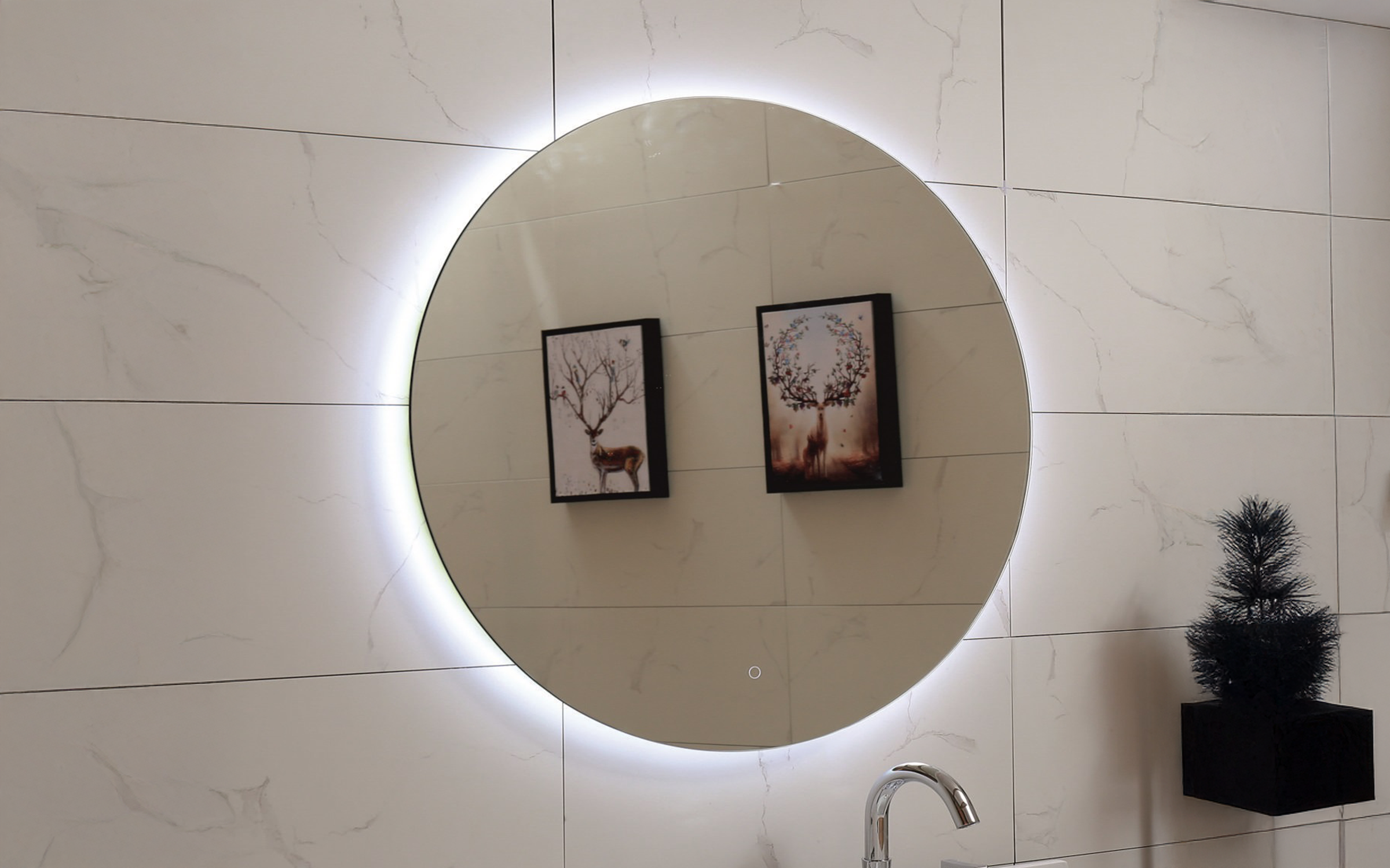 ICL 1495 Bathroom mirror with LED lights, 80/80 cm  1