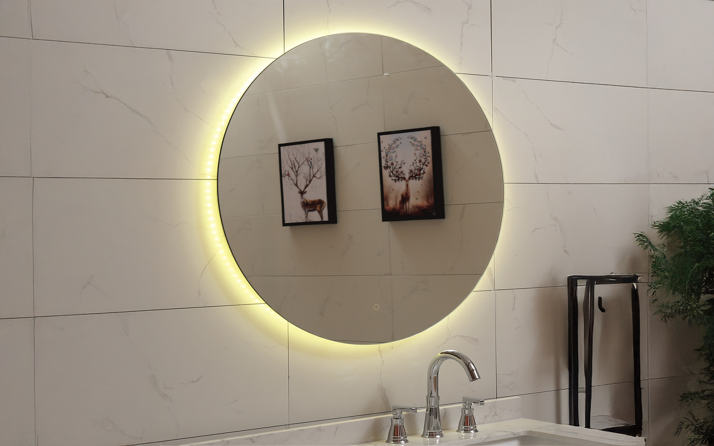 ICL 1495 Bathroom mirror with LED lights, 100/100 cm  2