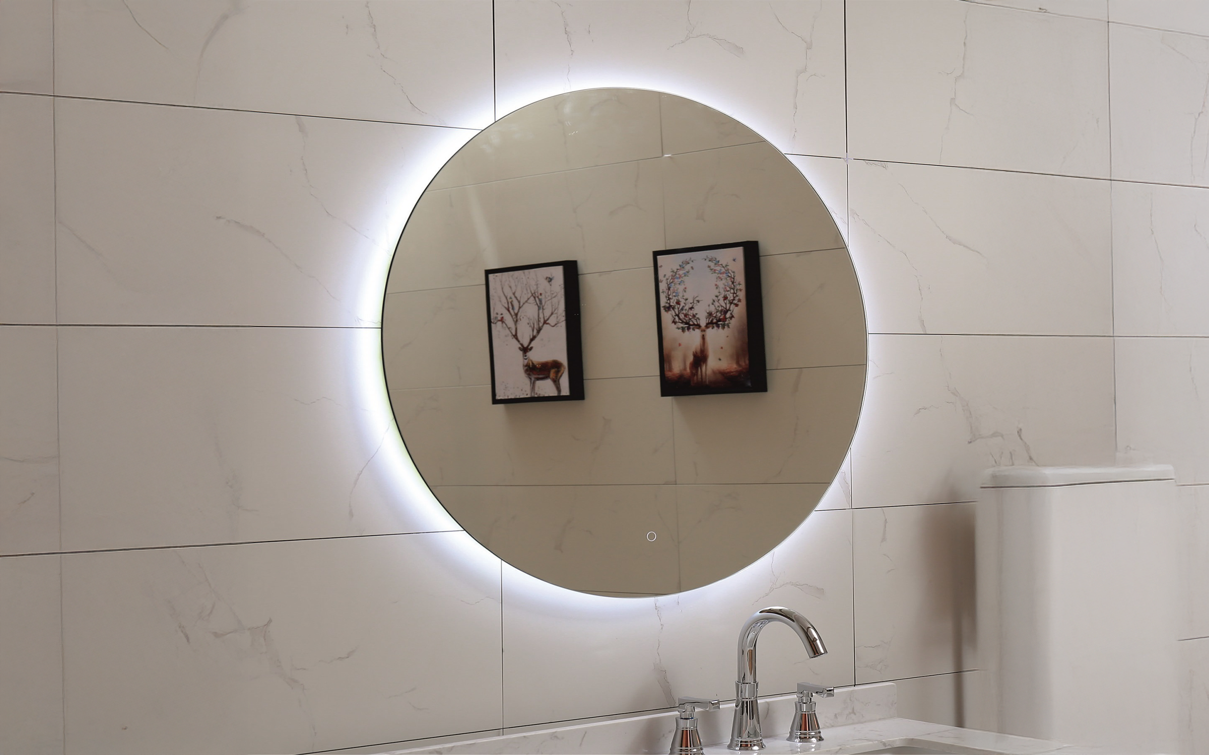 ICL 1495 Bathroom mirror with LED lights, 100/100 cm  1