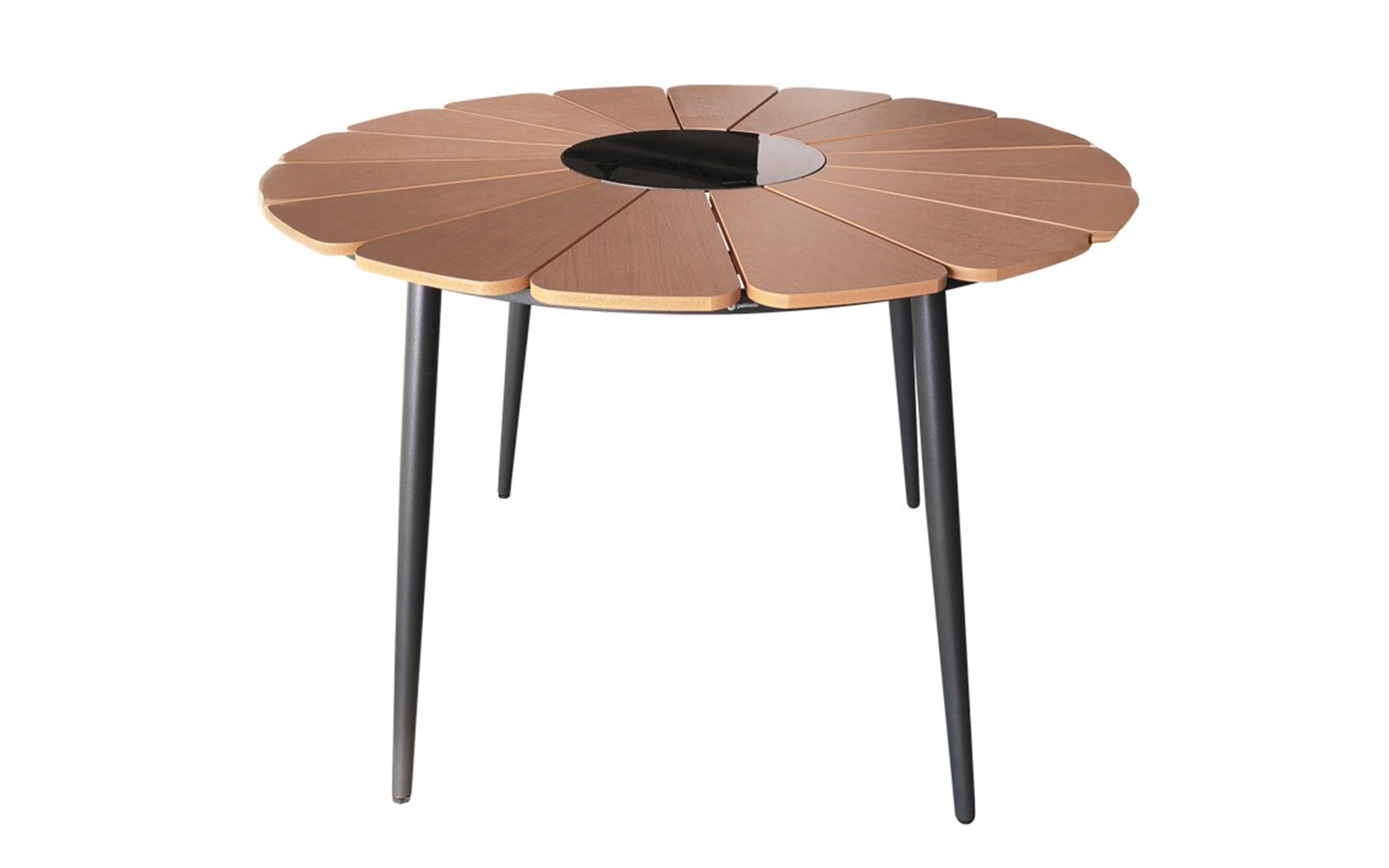 Garden table Pinap, natural + black  1