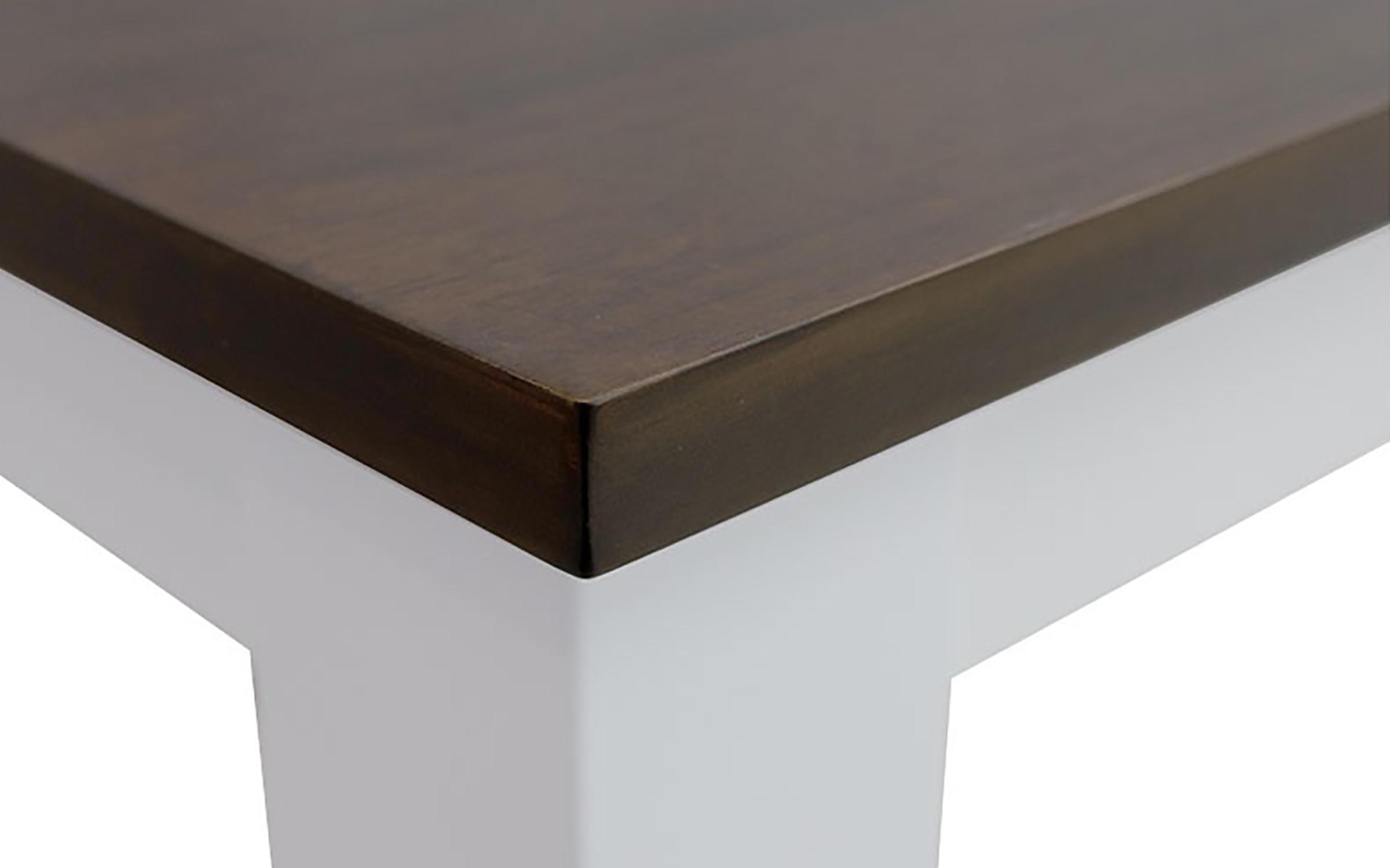 Dining table Alyce, walnut + white  4