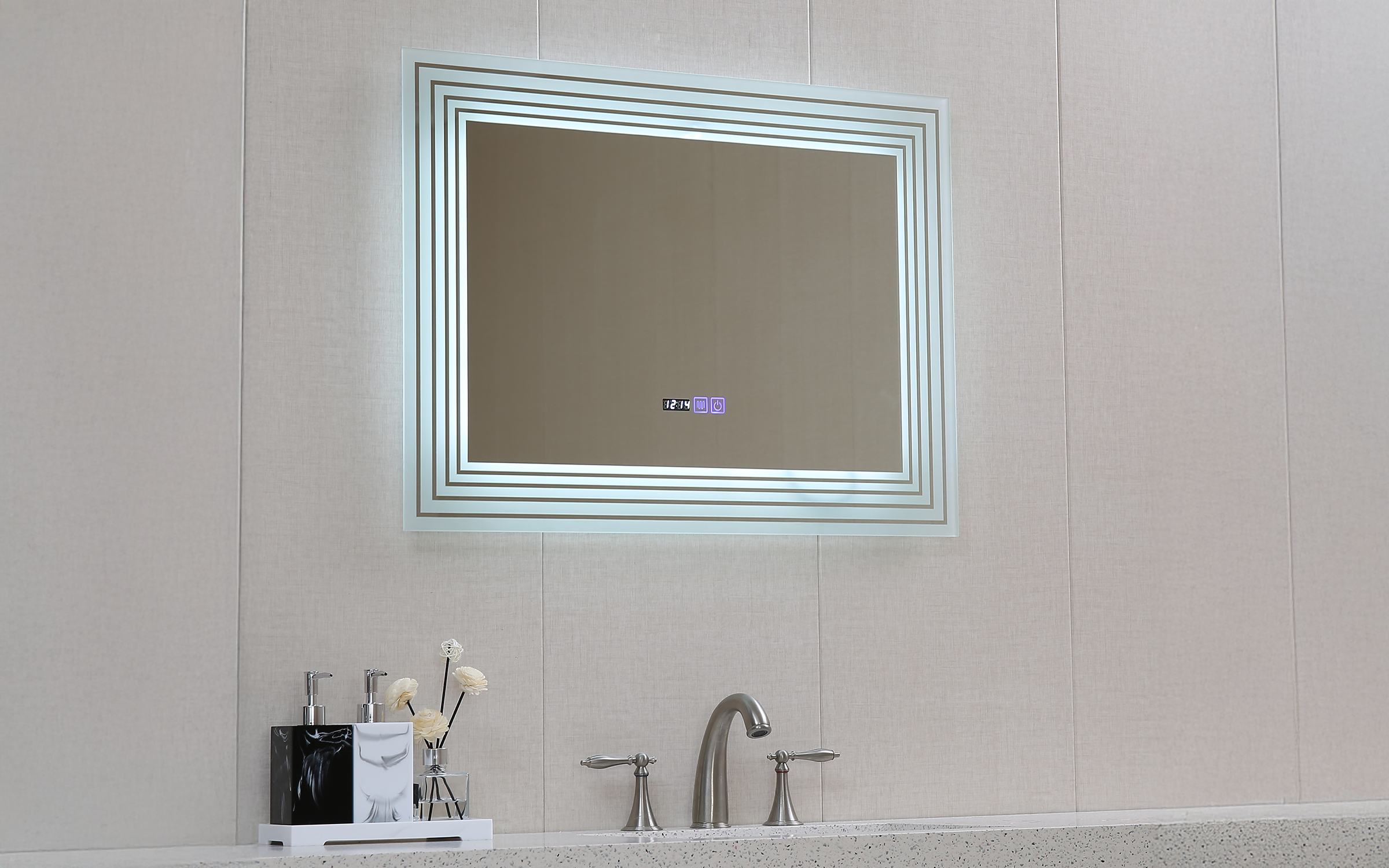 ICL 1816 Bathroom mirror with LED lights, 80/60 cm  2