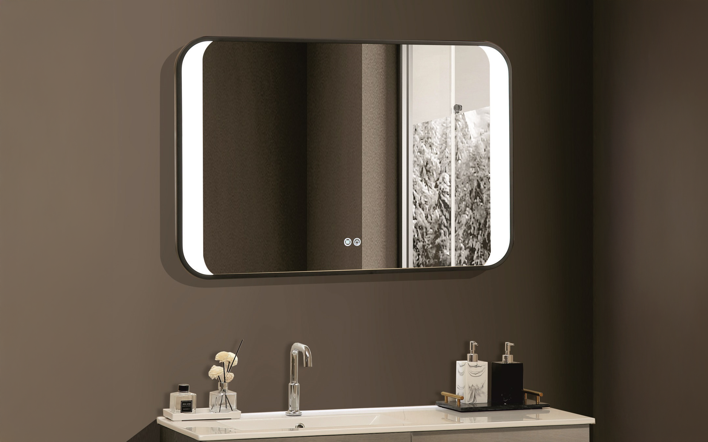 ICL 1822 Bathroom mirror with LED lights, 90/60 cm  1