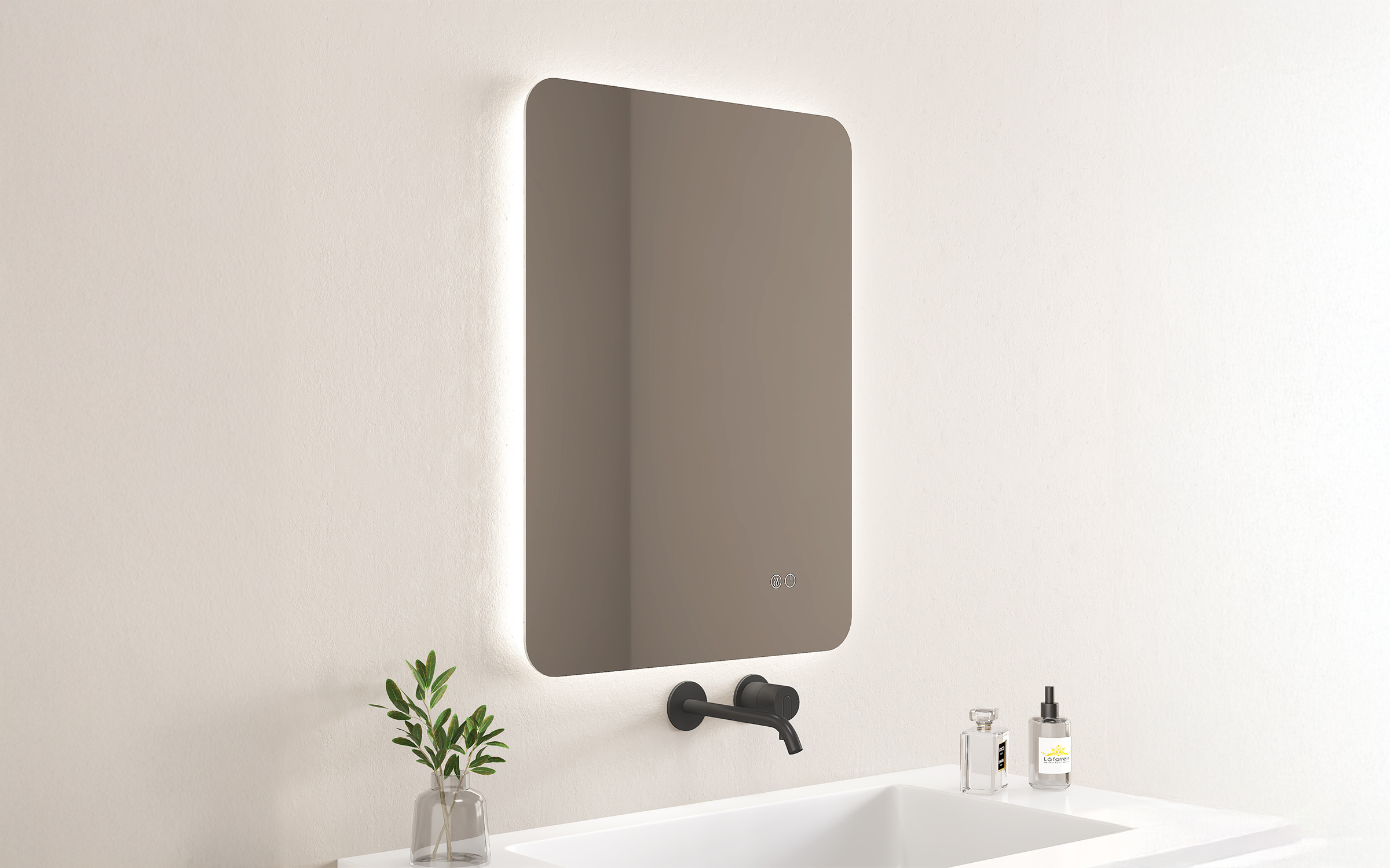 1945-50 Bathroom mirror with LED lights, 50/70 cm  2