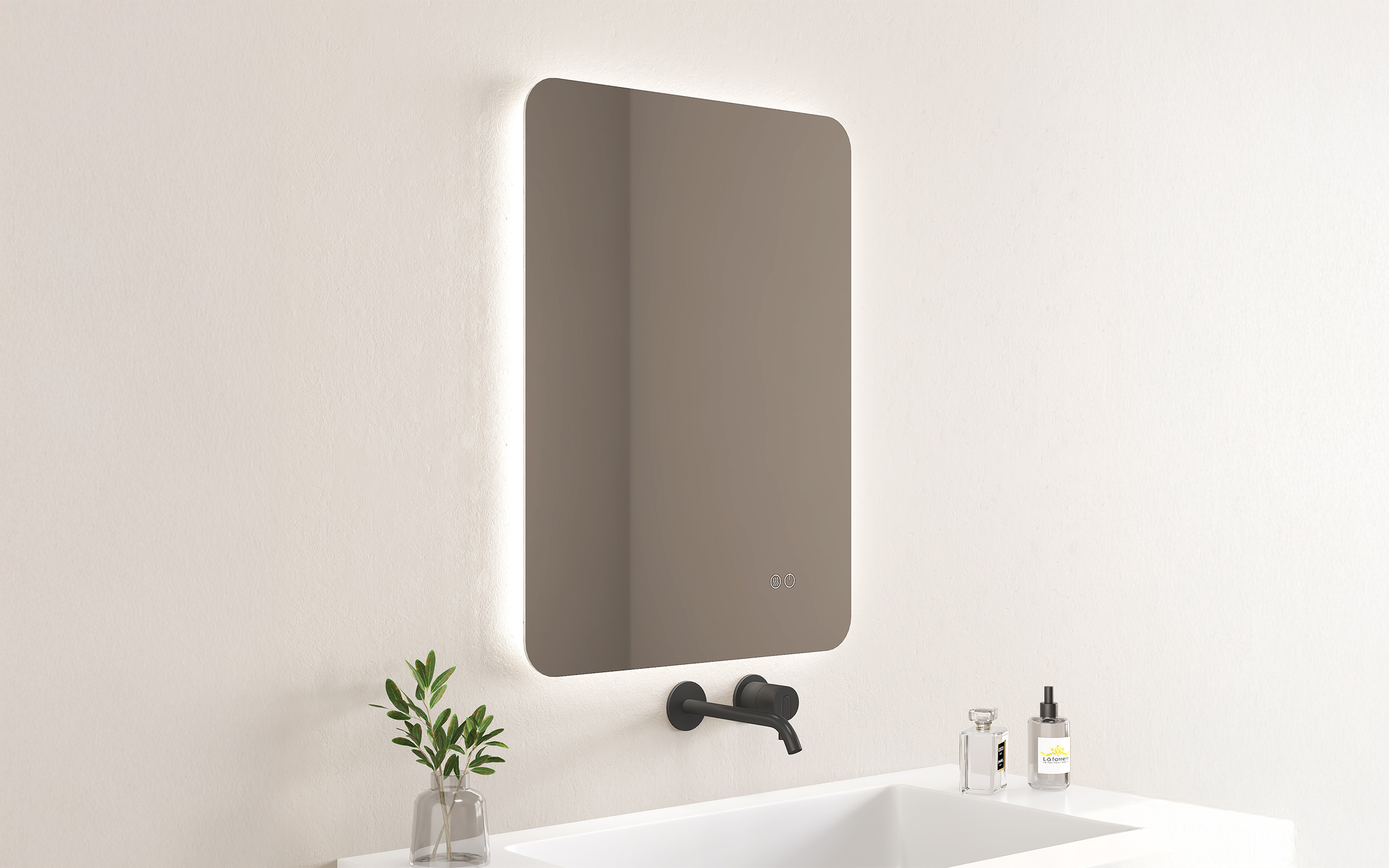 1945-60 Bathroom mirror with LED lights, 60/80 cm  2