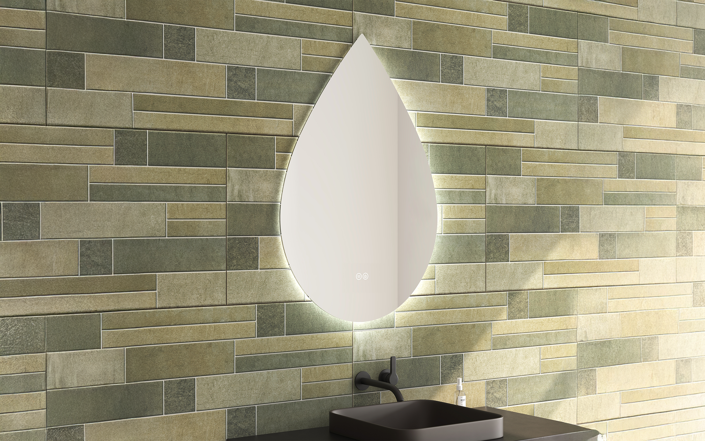 1949 Bathroom mirror with LED lights, 60/90 cm  2