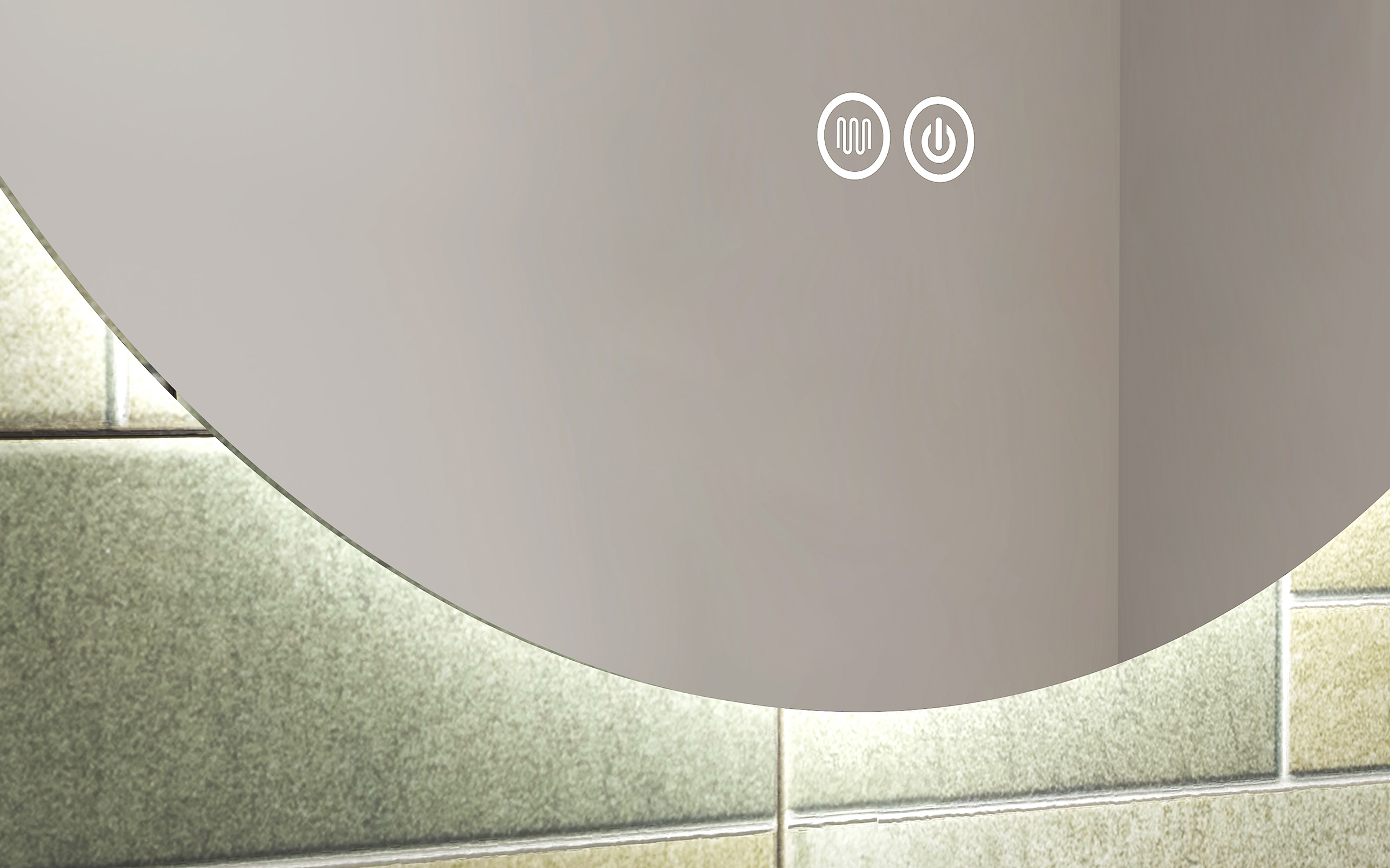 1949 Bathroom mirror with LED lights, 60/90 cm  3