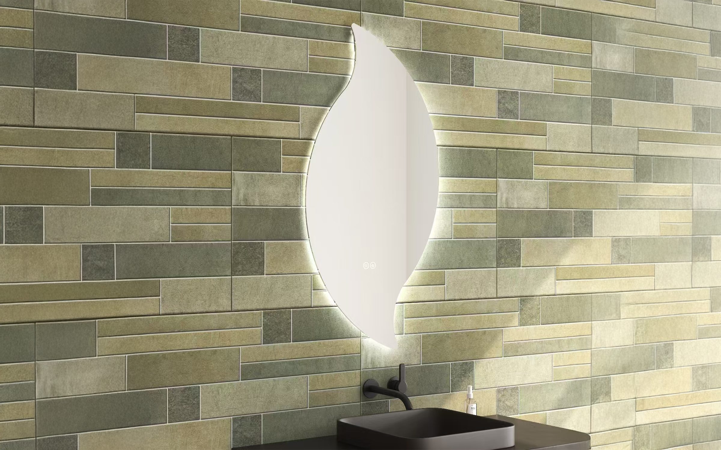 1953 Bathroom mirror with LED lights, 50/100 cm  2