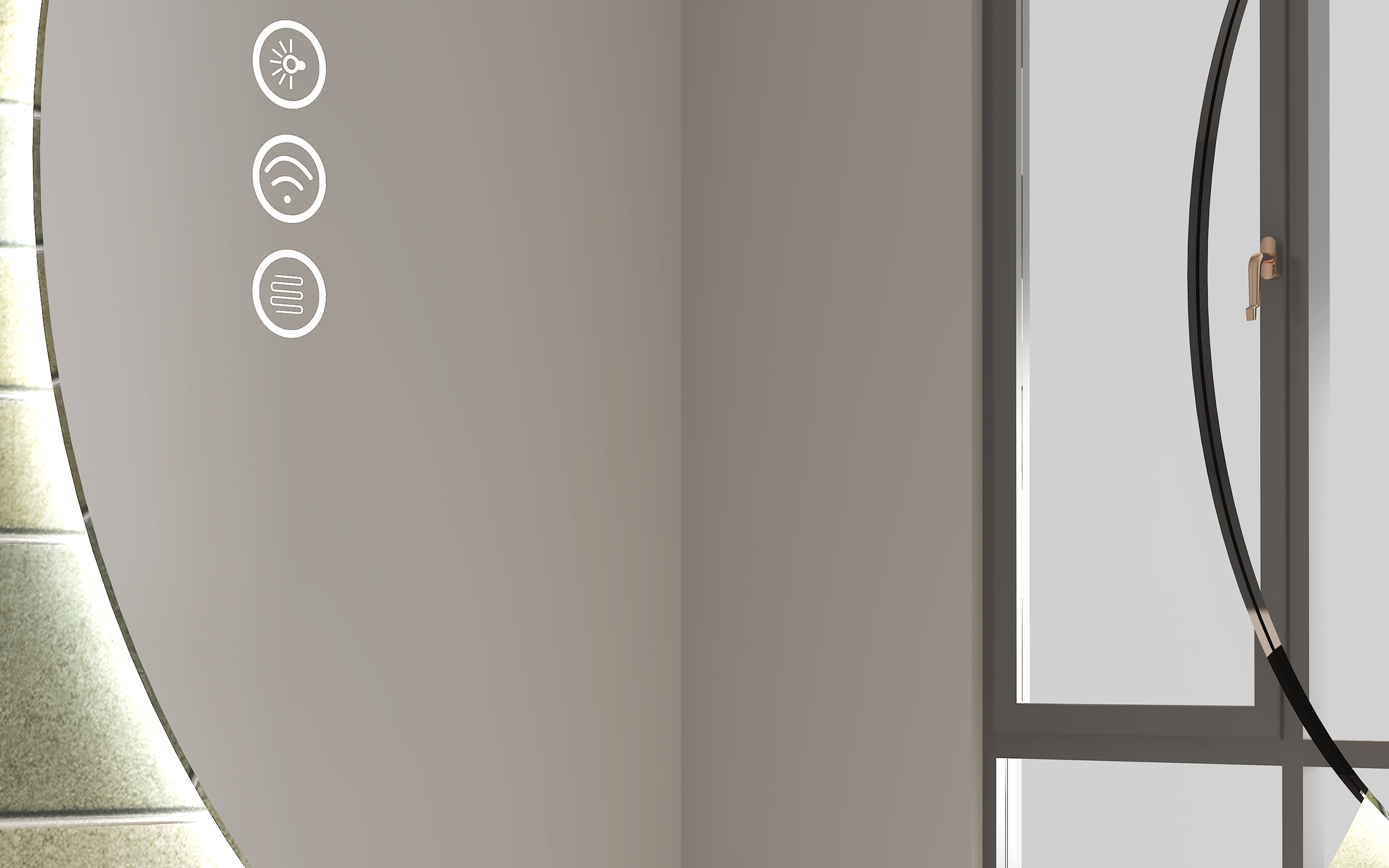 1954 Bathroom mirror with LED lights, 120/80 cm  3