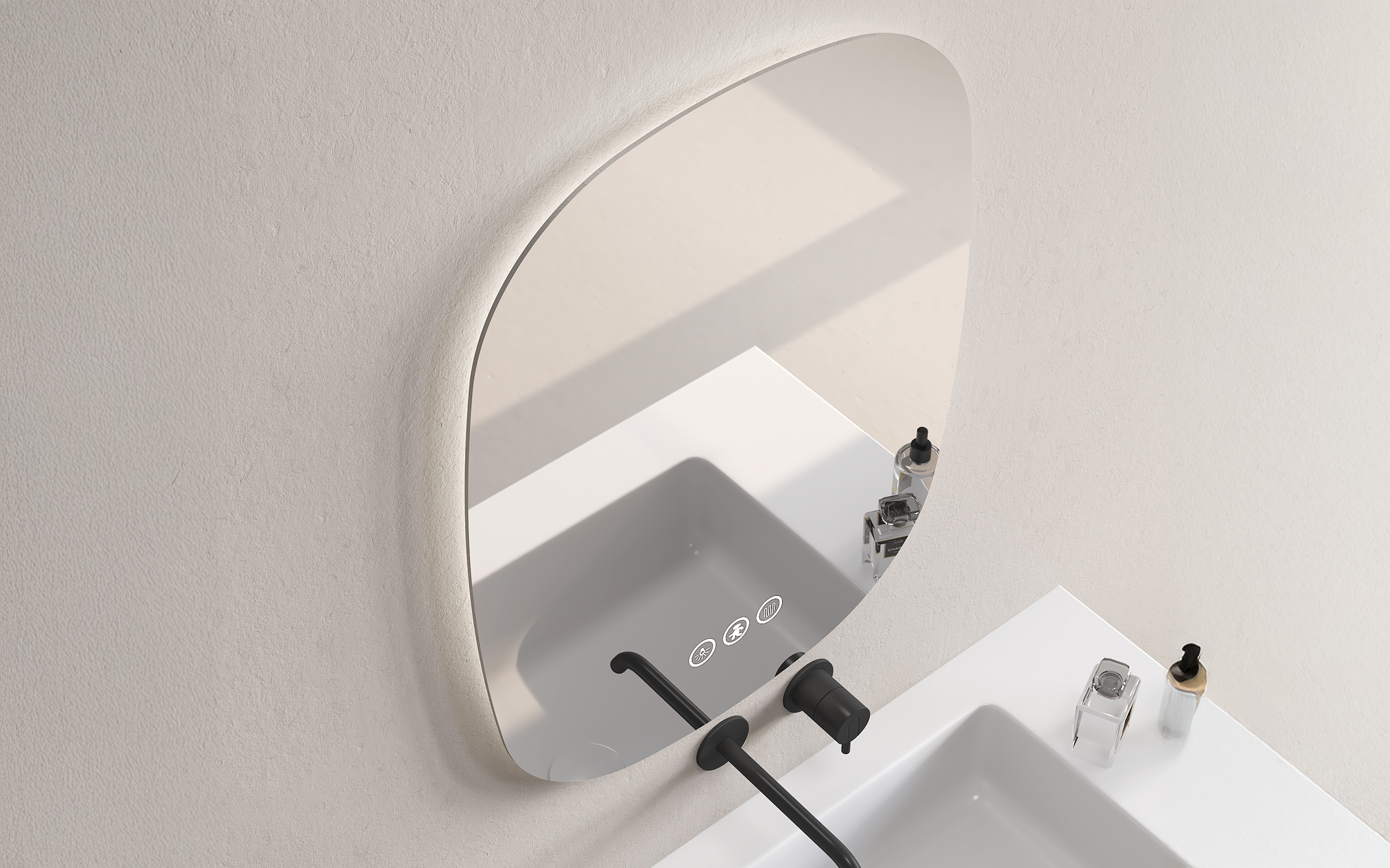 1957 Bathroom mirror with LED lights, 60/80 cm  3