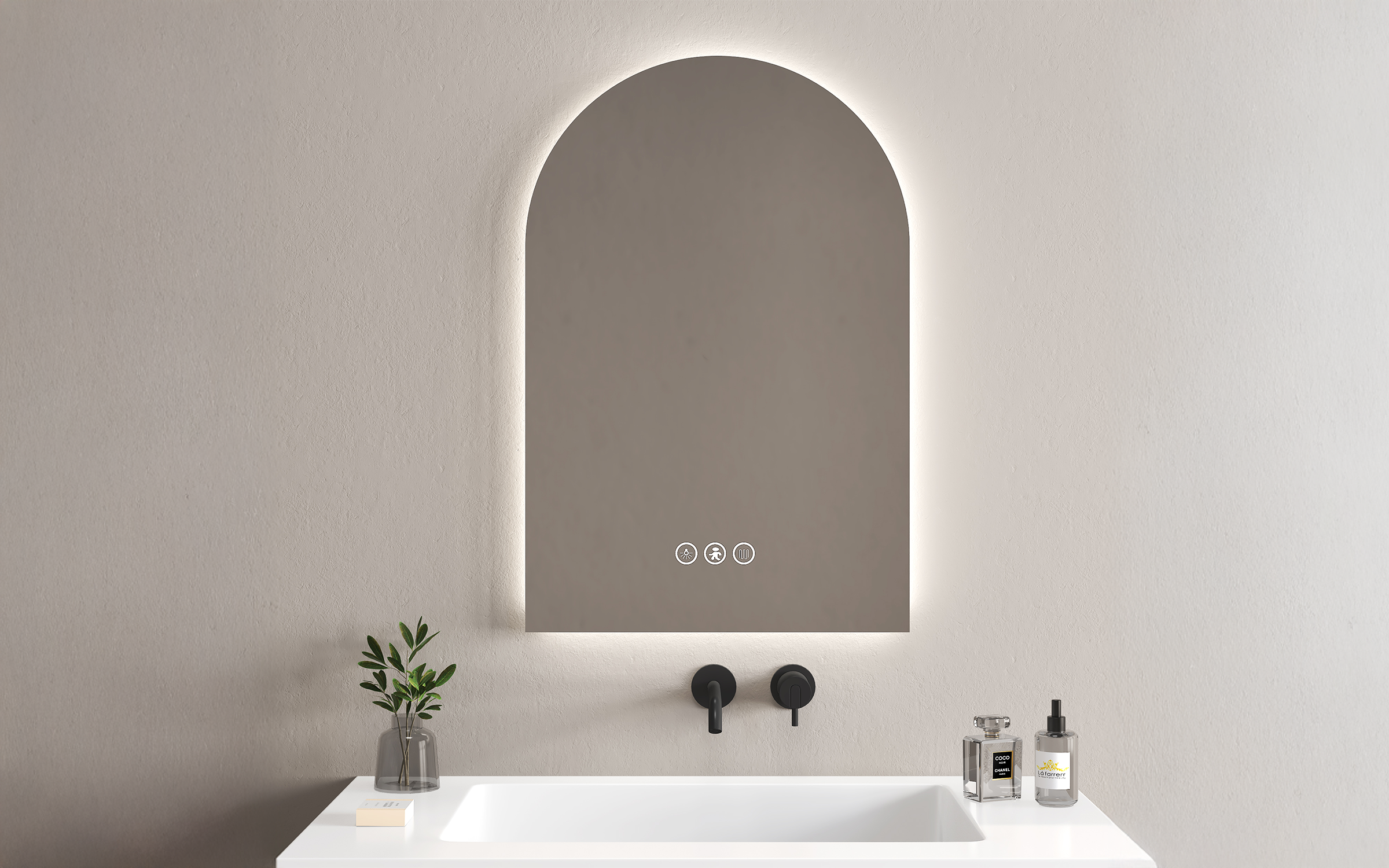 1963 Bathroom mirror with LED lights, 60/90 cm  1