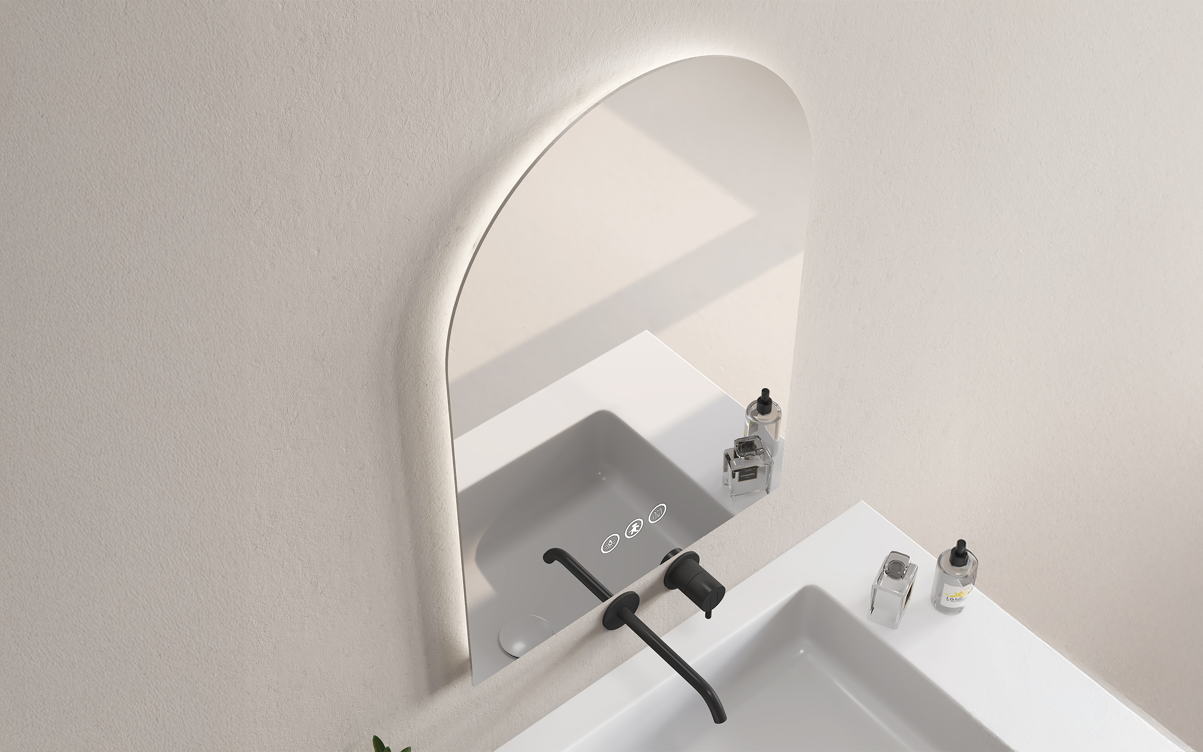 1963 Bathroom mirror with LED lights, 60/90 cm  2