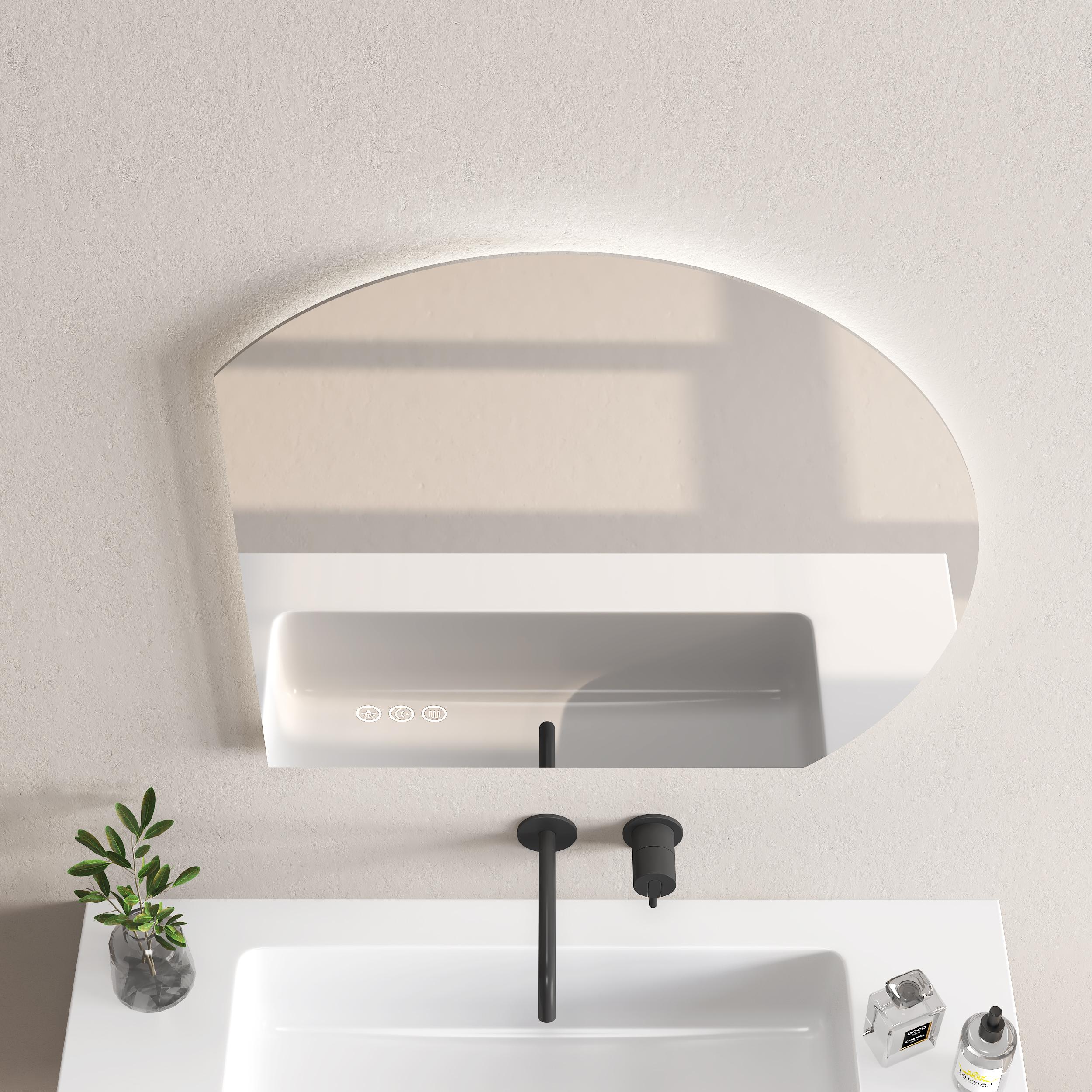 1966 Bathroom mirror with LED lights, 80/80 cm  3