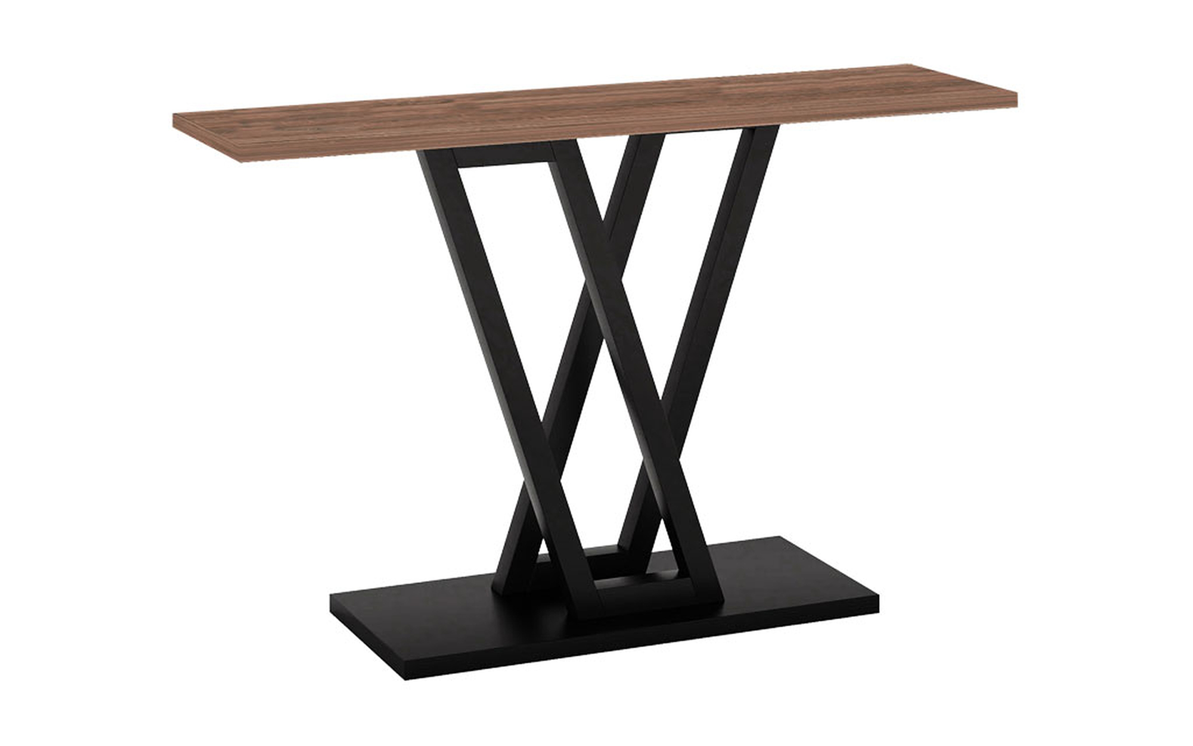 Console table Virmo, walnut + black  4