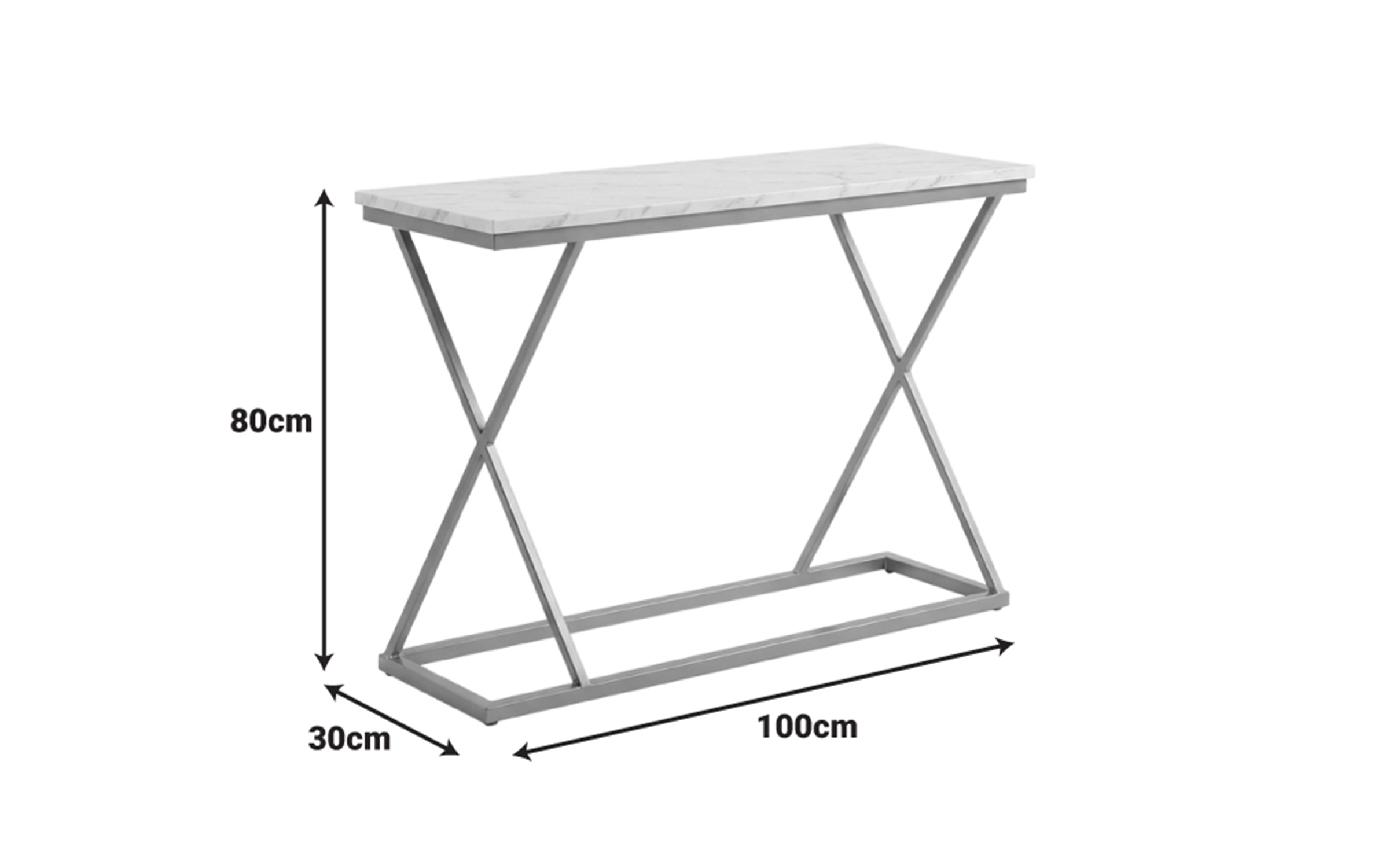Console table Glamour, walnut + black  2