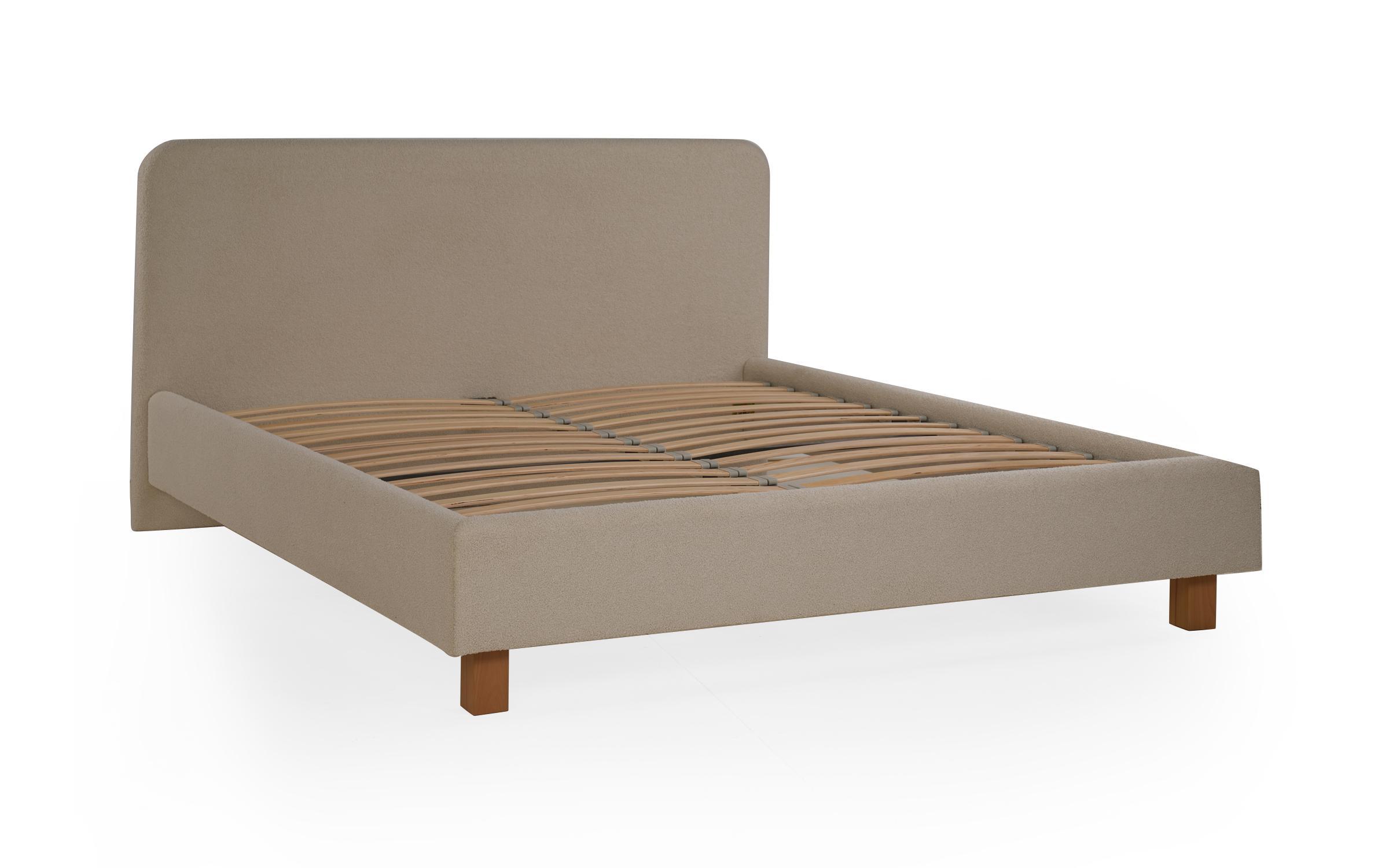 Double bed Benito for two-sided mattress 160/200, light beige  3