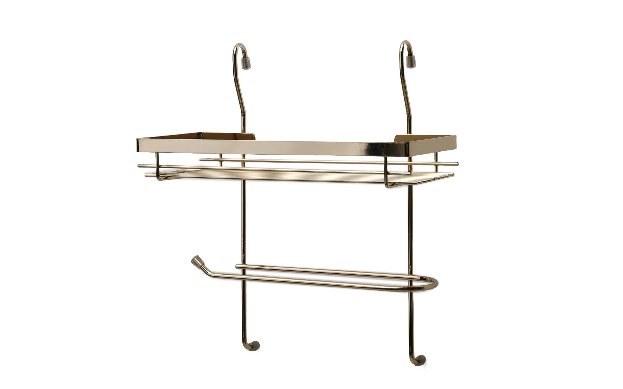 Paper stand with shelf M6052-70, golden  2