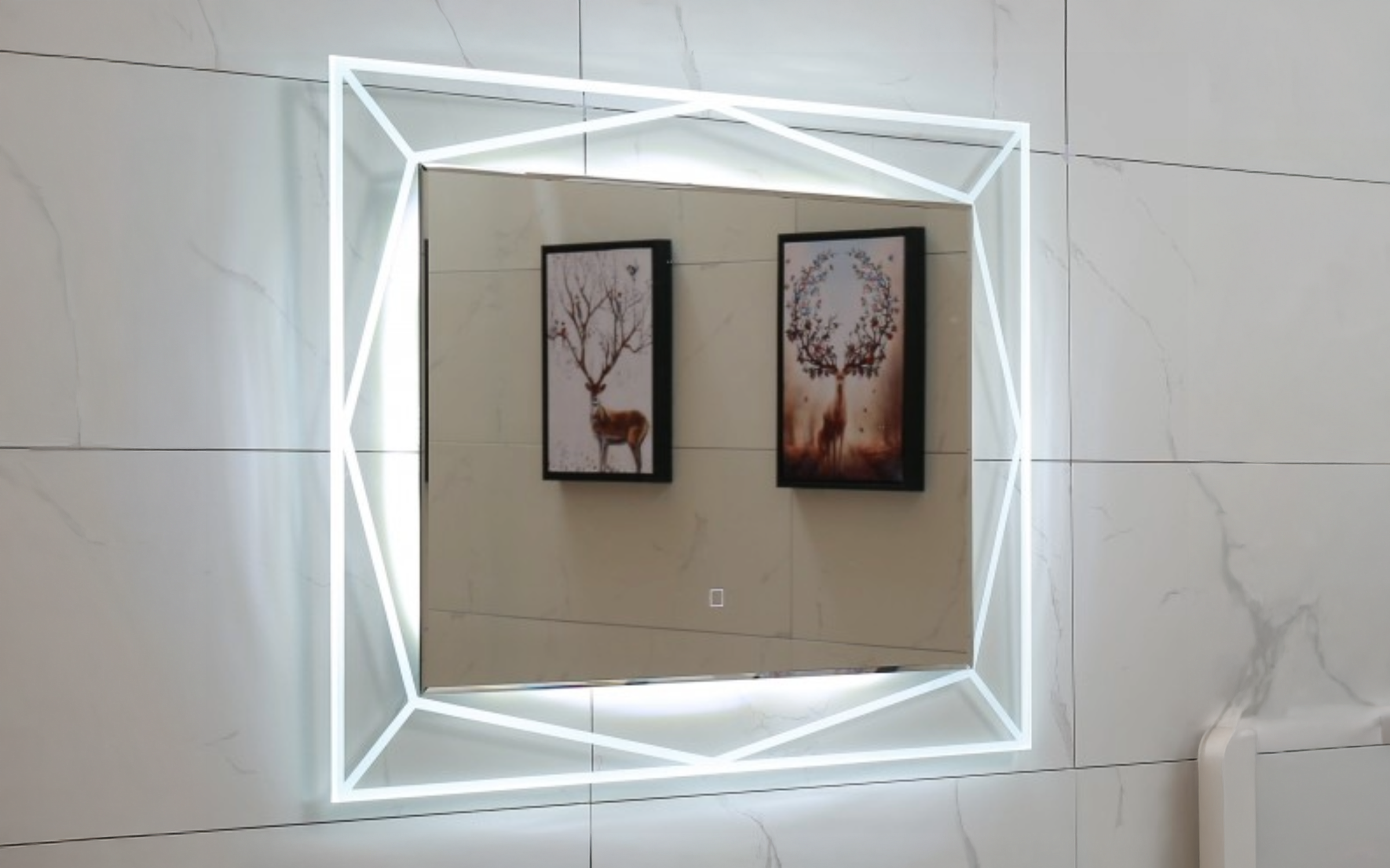 ICL 1502 Bathroom mirror with LED lights, 80/60 cm  1