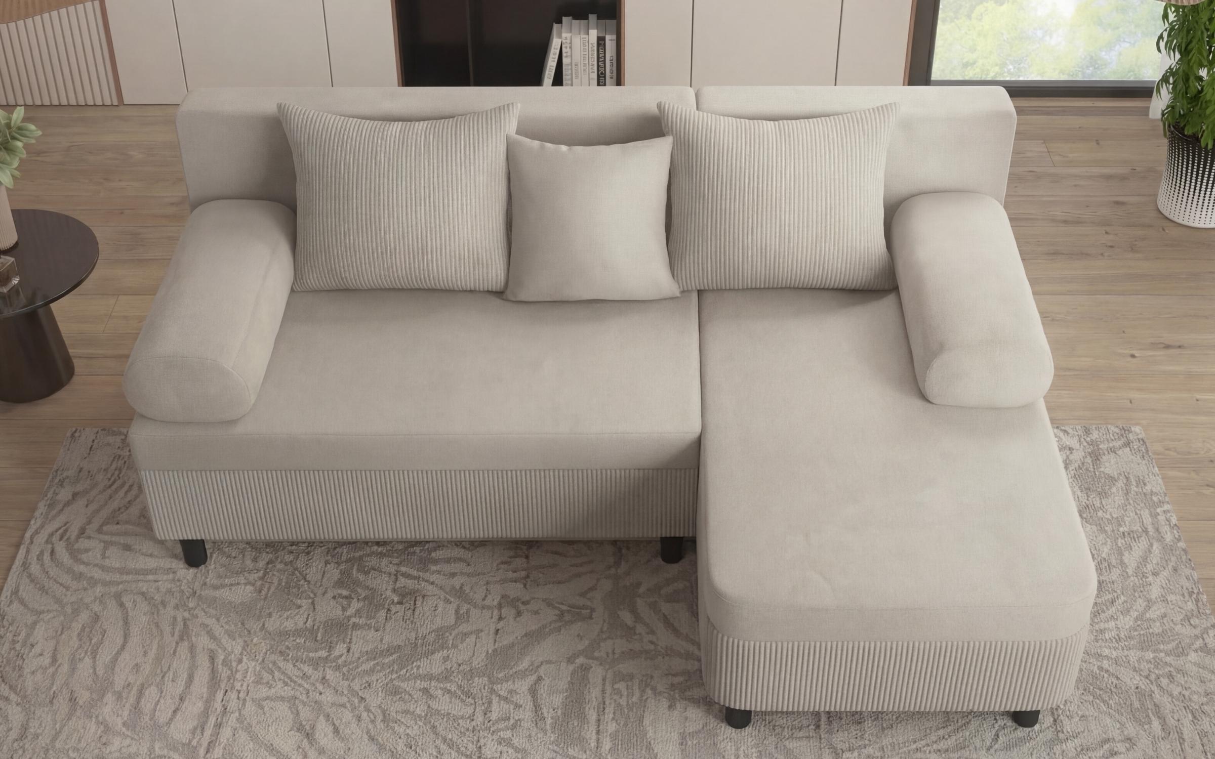 Extendable corner sofa Delano S, light beige  4