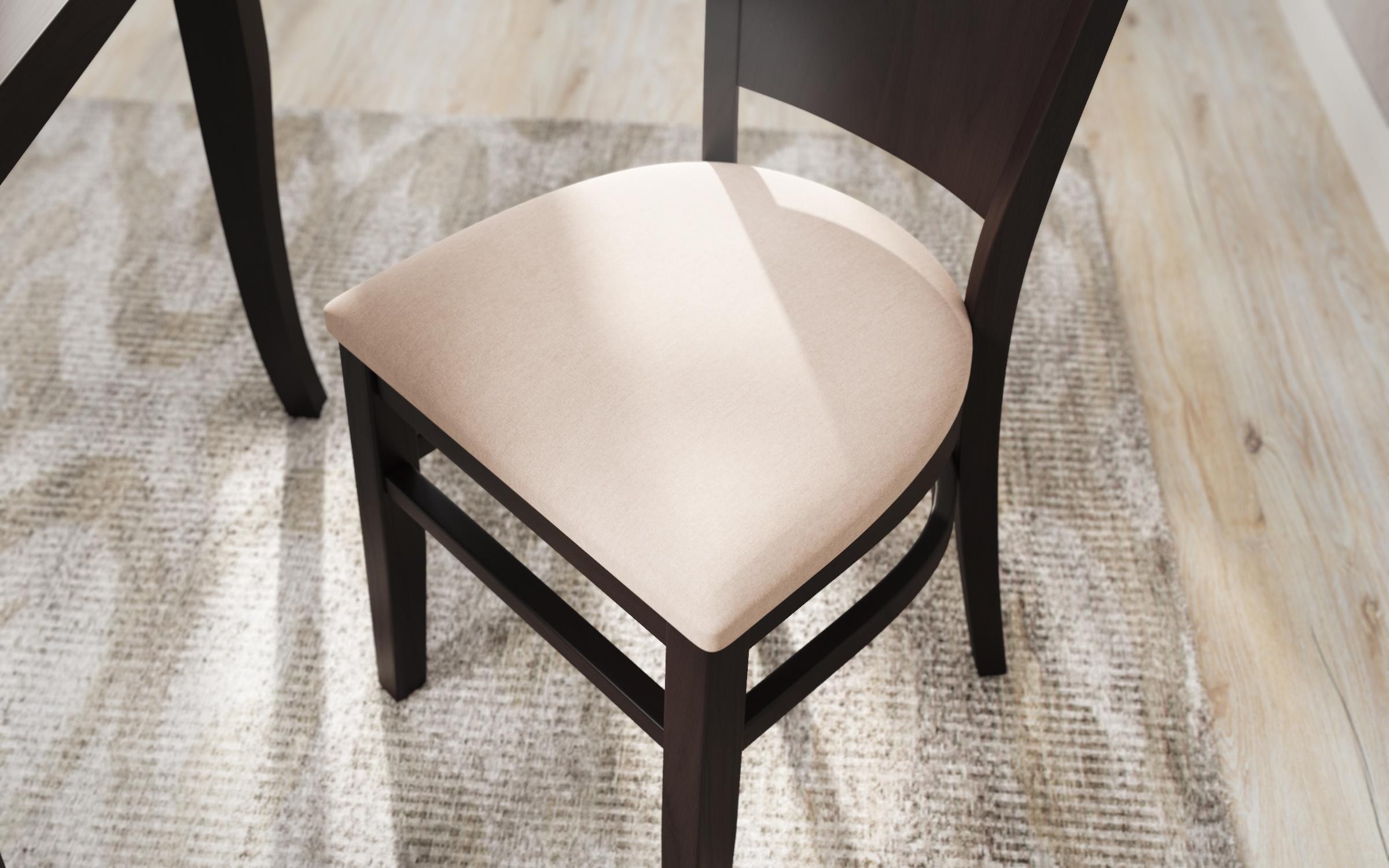Dining chair Eros, Wenge with beige seat  3