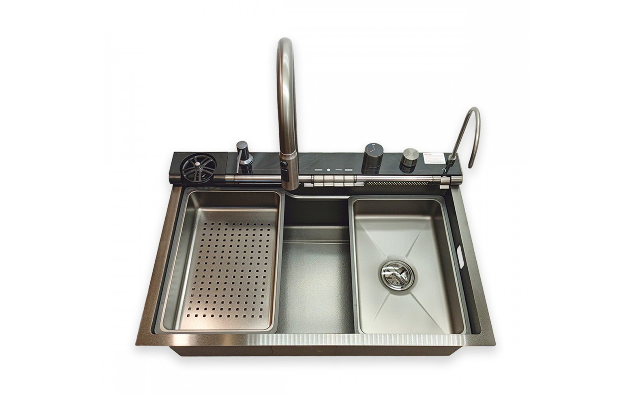 Multifunctional sink IVENTO LUX/ 20L.041.82, nano black  2