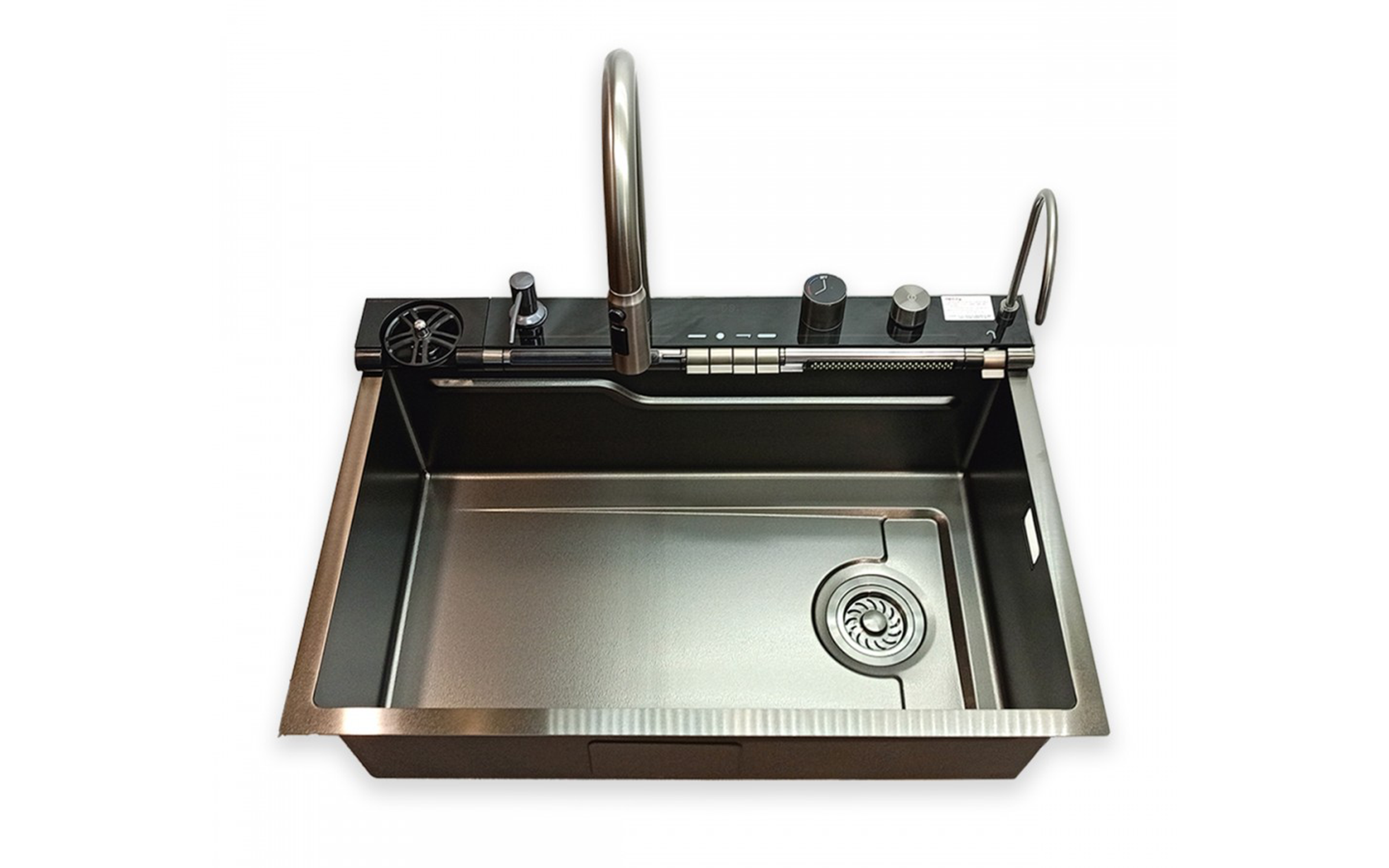 Multifunctional sink IVENTO LUX/ 20L.041.82, nano black  3