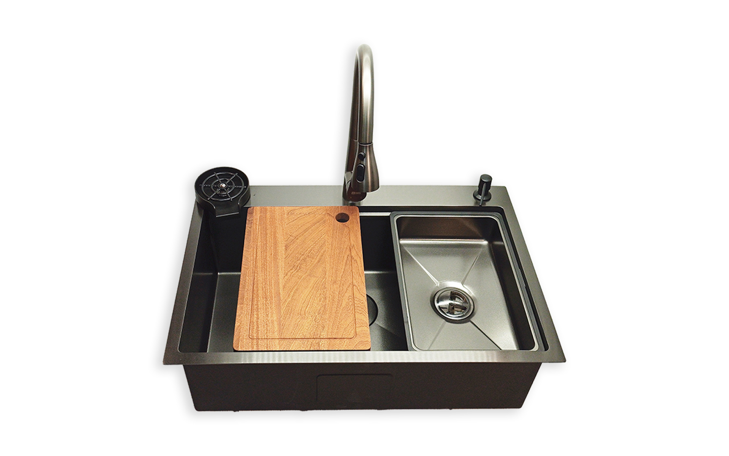 Multifunctional sink IVENTO K/ 20L.041.42, nano black  1