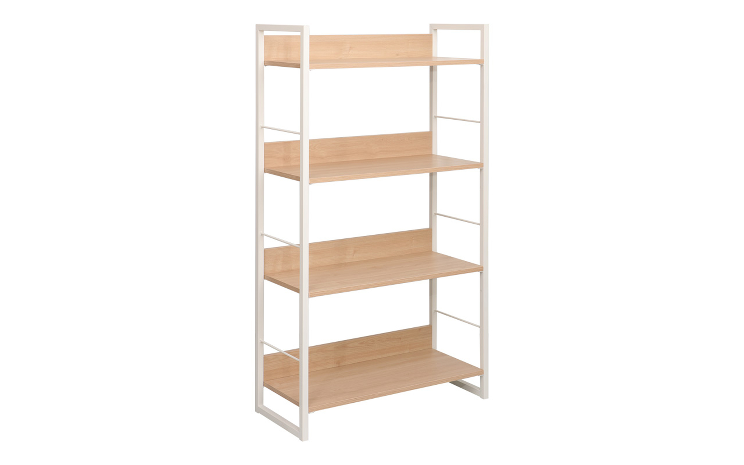 Bookcase Dorfi 4, natural + white  3