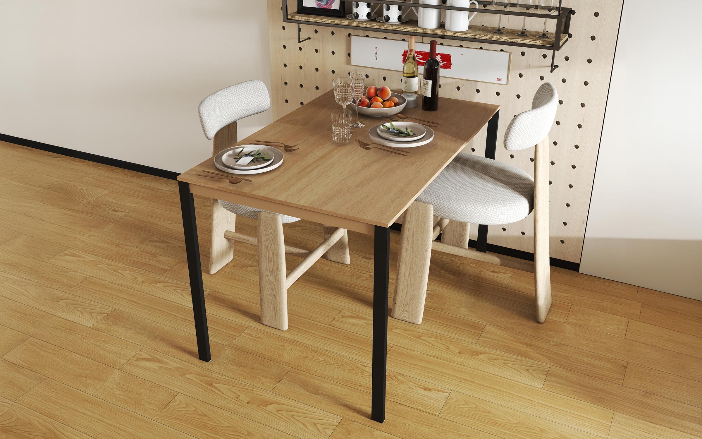 Dining table Faraggio, natural + black  2
