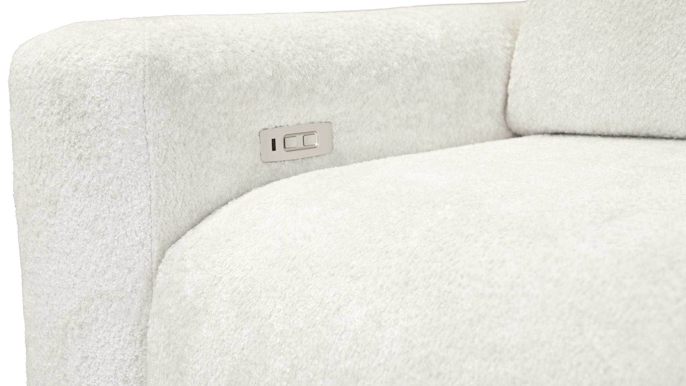 Extendable corner sofa with electric mechanism Alegro, white  4
