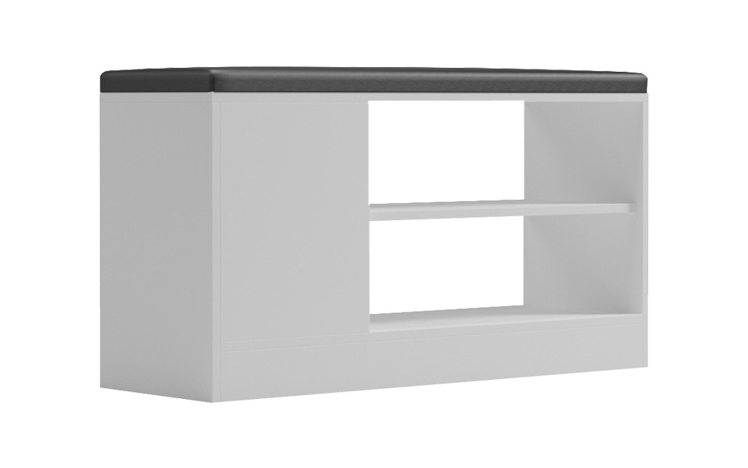 Shoe bench cabinet Dallas, white  2
