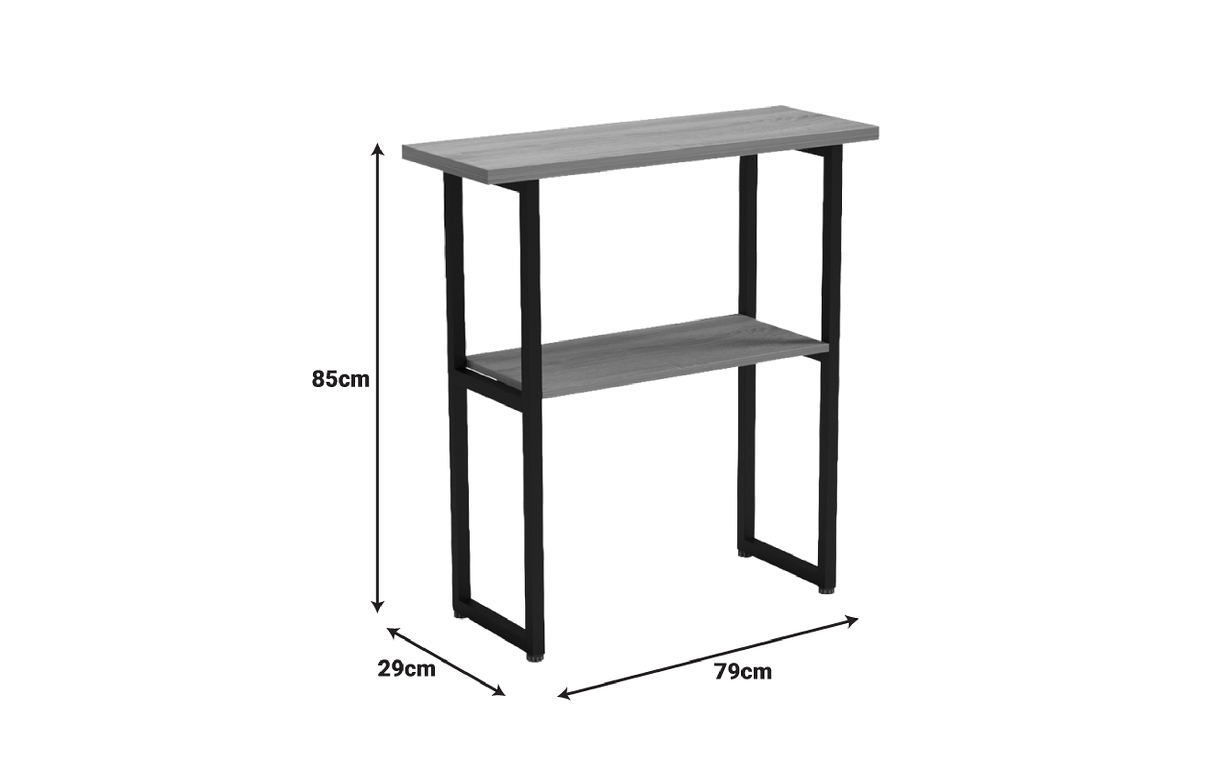 Console table Solaine, Sonoma + black  2