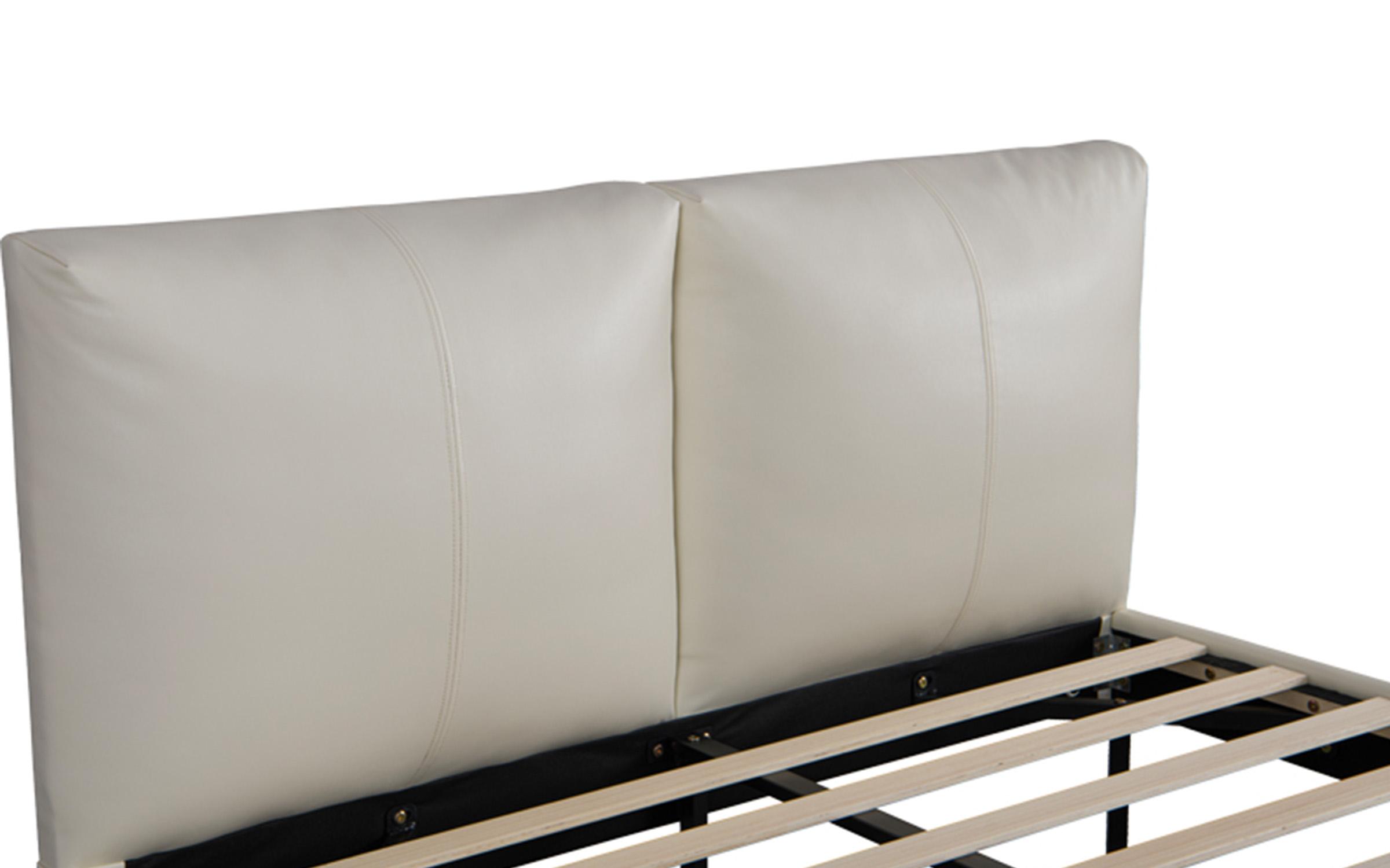 Upholstered double bed 160/200 Jane, ivory  6