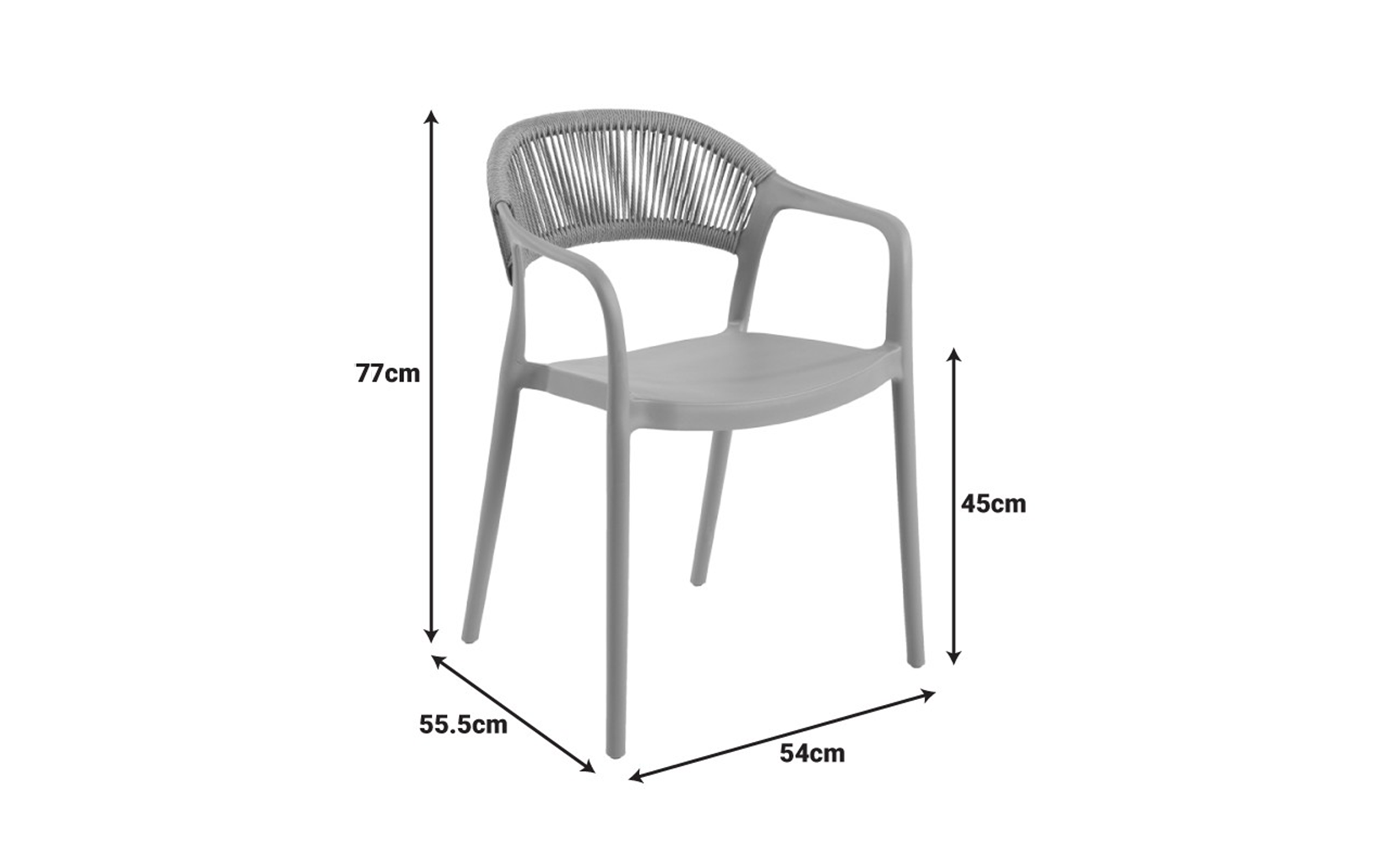 Garden chair Ankara, white + natural  2