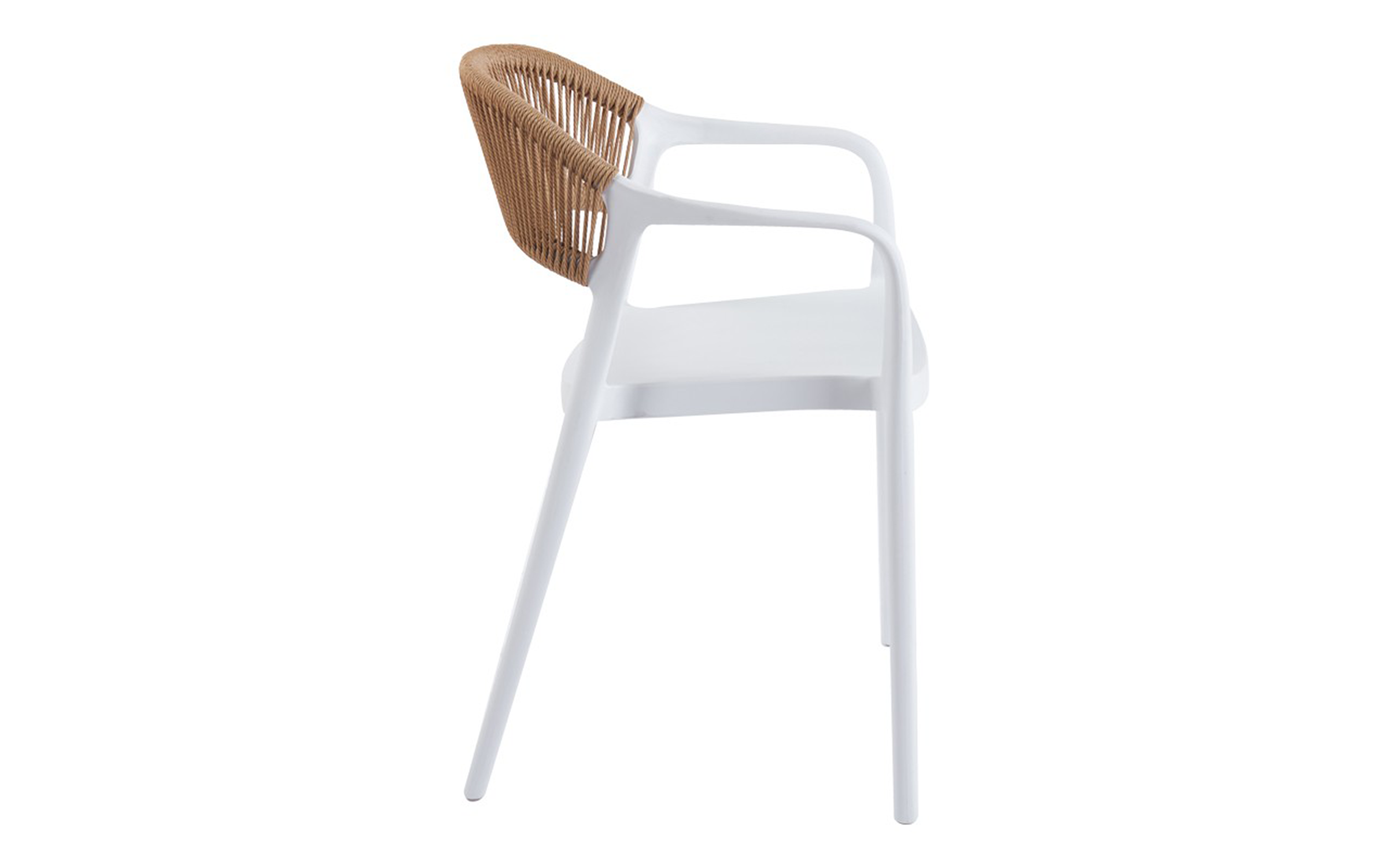 Garden chair Ankara, white + natural  5