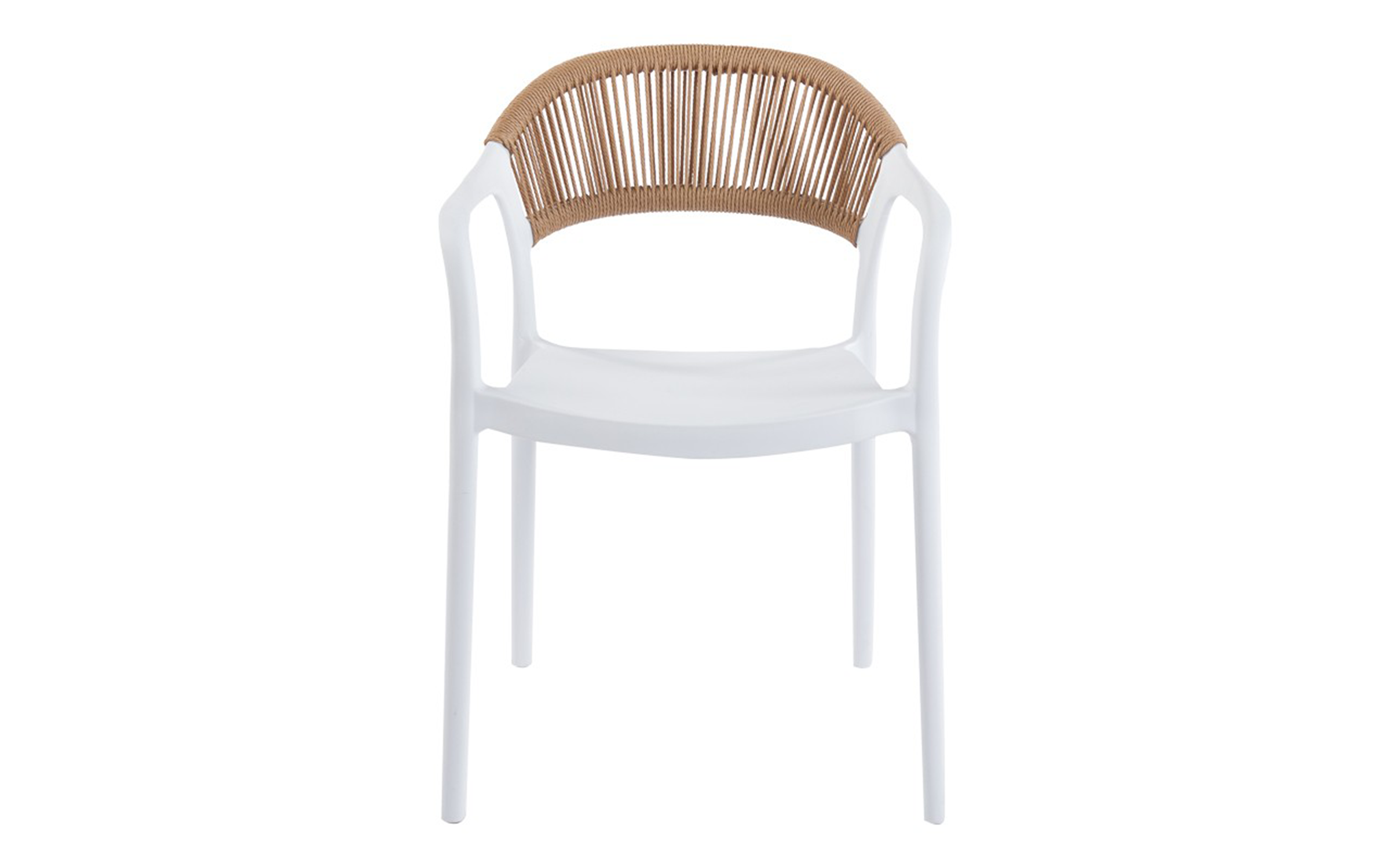 Garden chair Ankara, white + natural  6