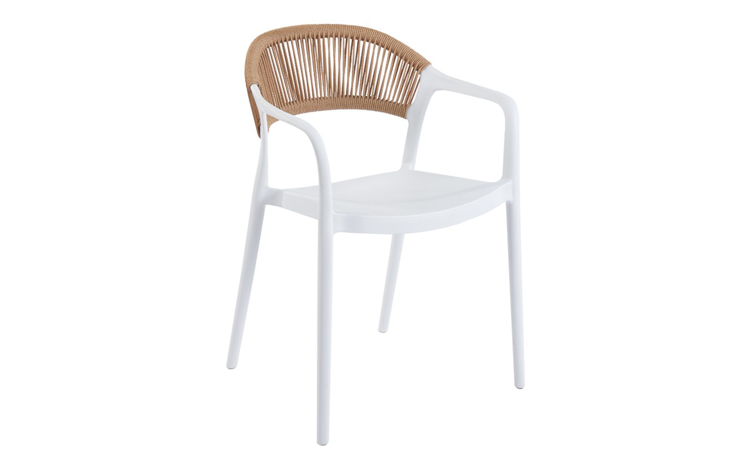 Garden chair Ankara, white + natural  3