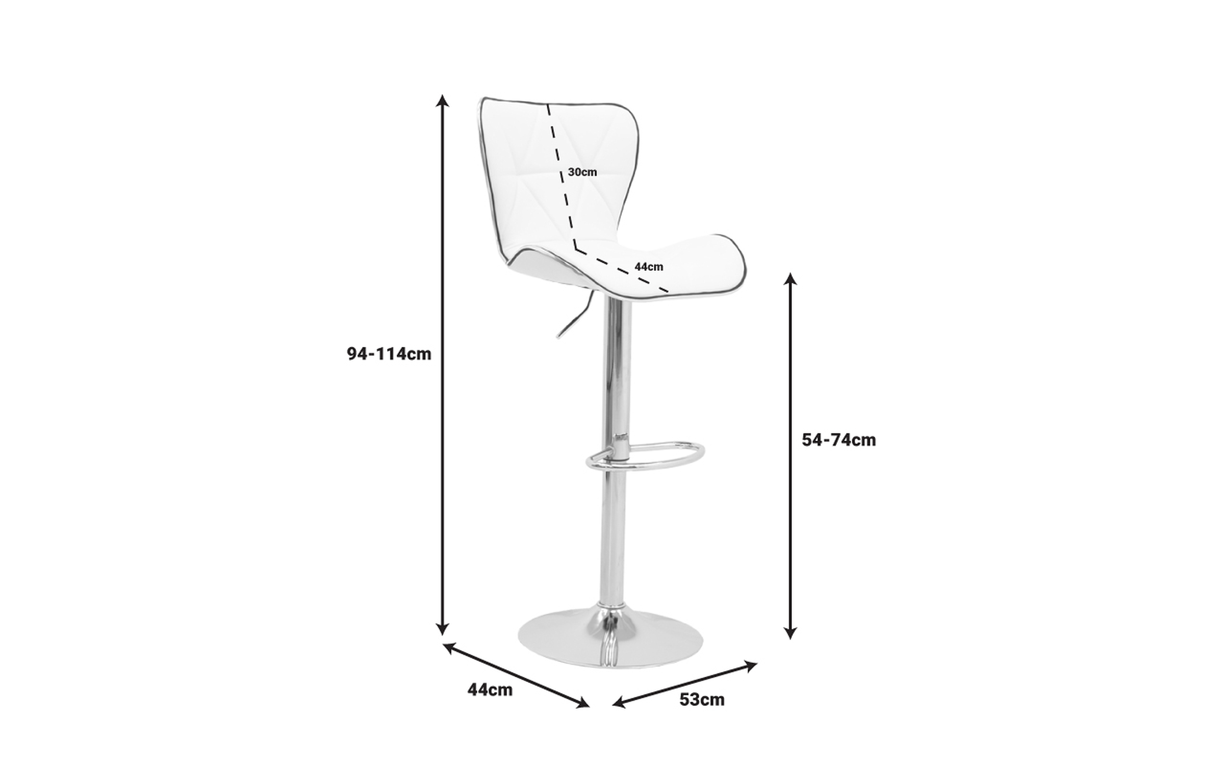 Bar chair Yorin, white  2