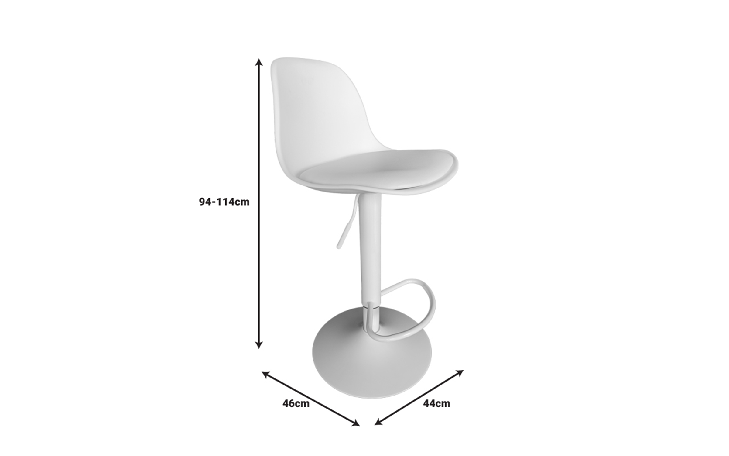 Bar chair Louis, white  2