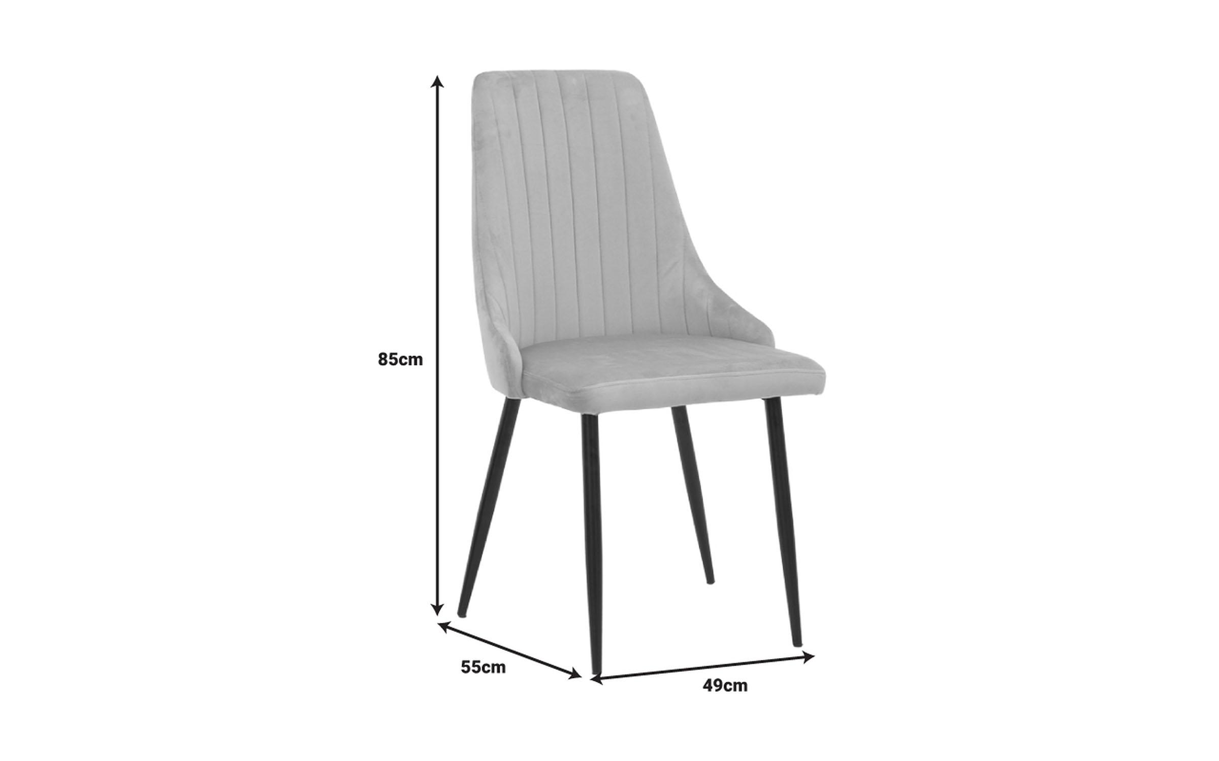 Dining chair Azory, dark grey + black  2