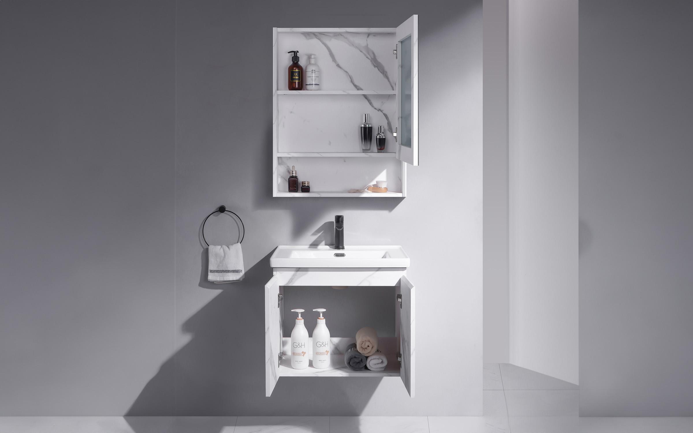 PVC bathroom cabinet set Vaneta 2, white  2