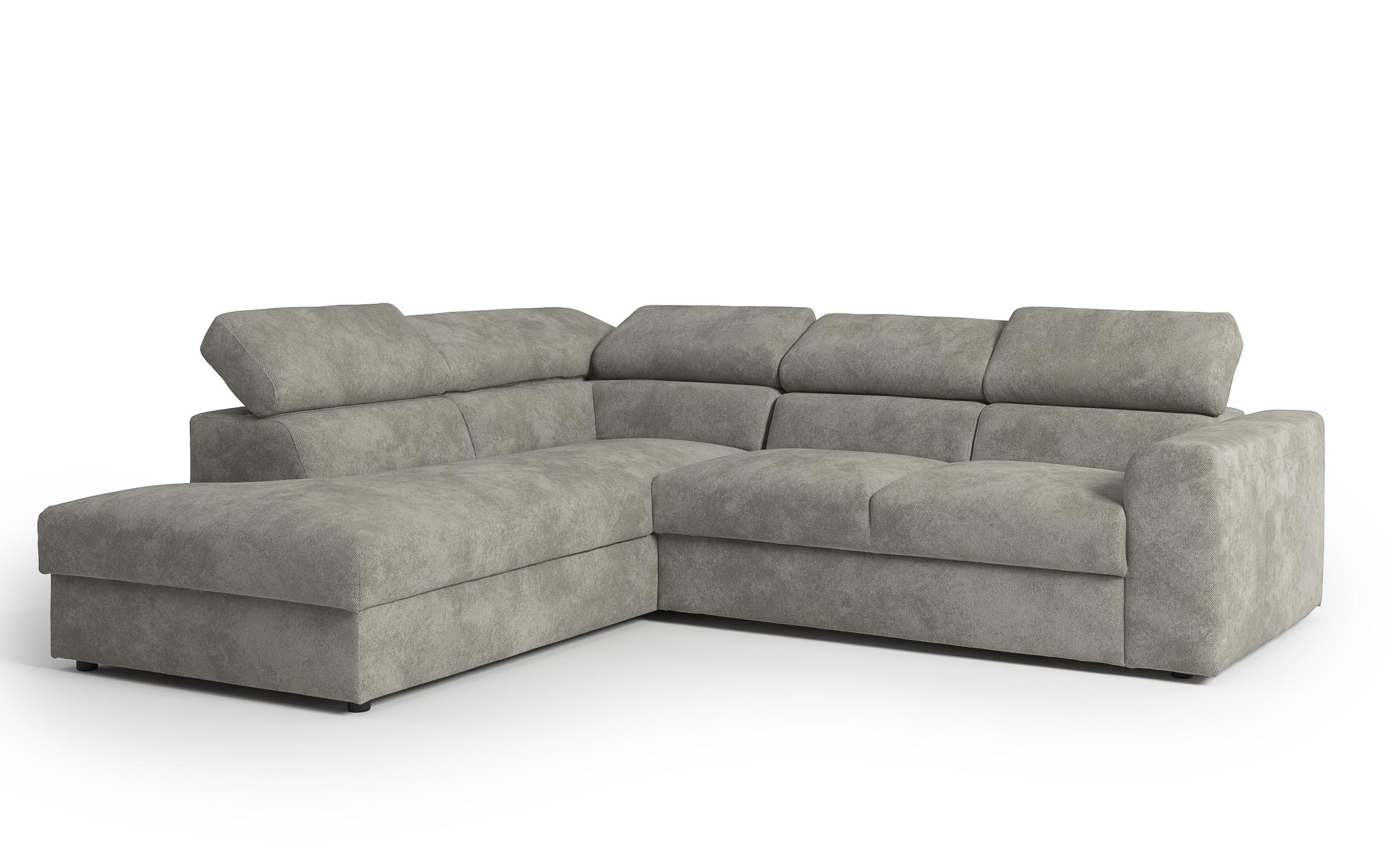 Extendable corner sofa Belisa, light grey  6