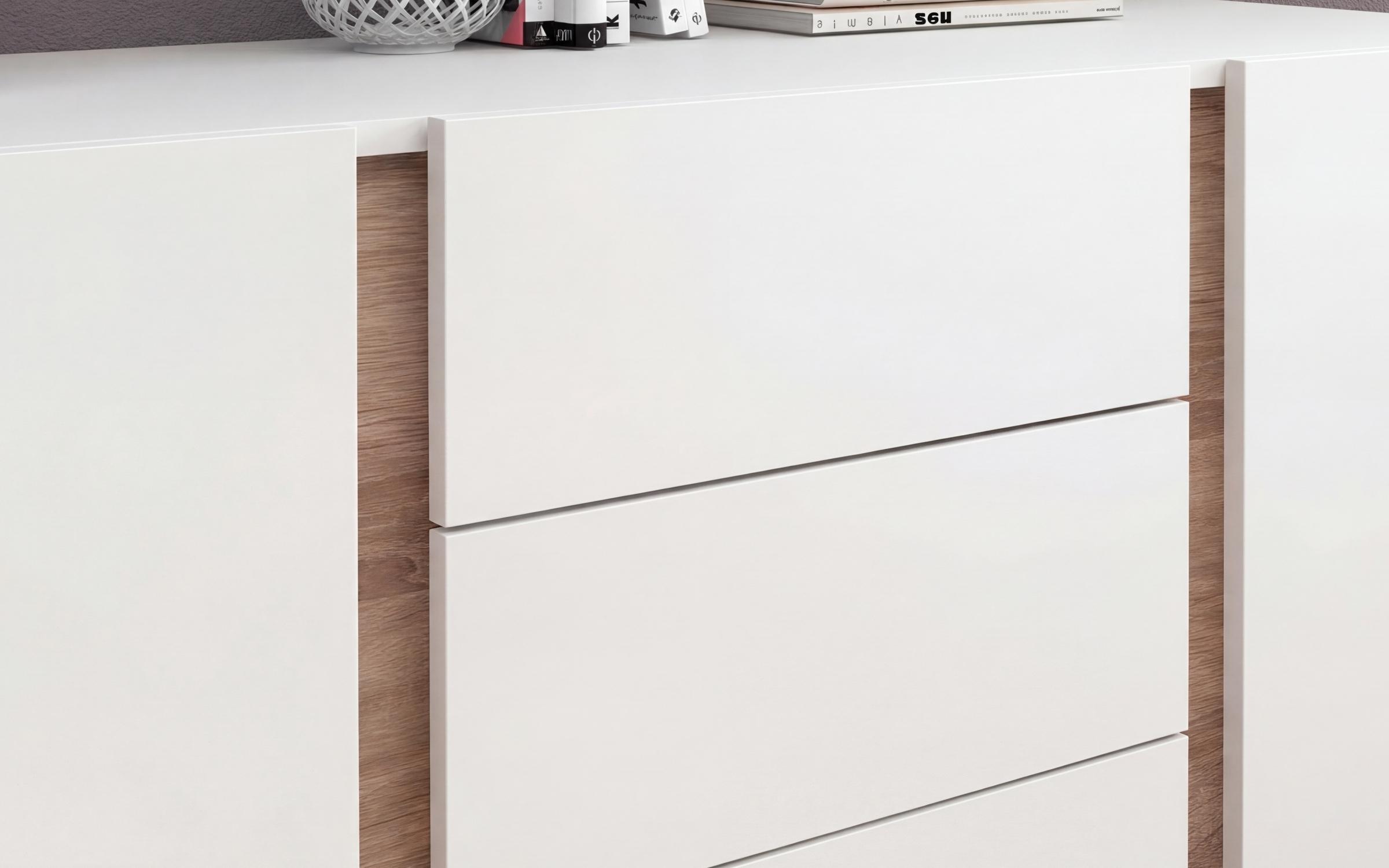 Dresser Omonia L, white + Sonoma oak  5