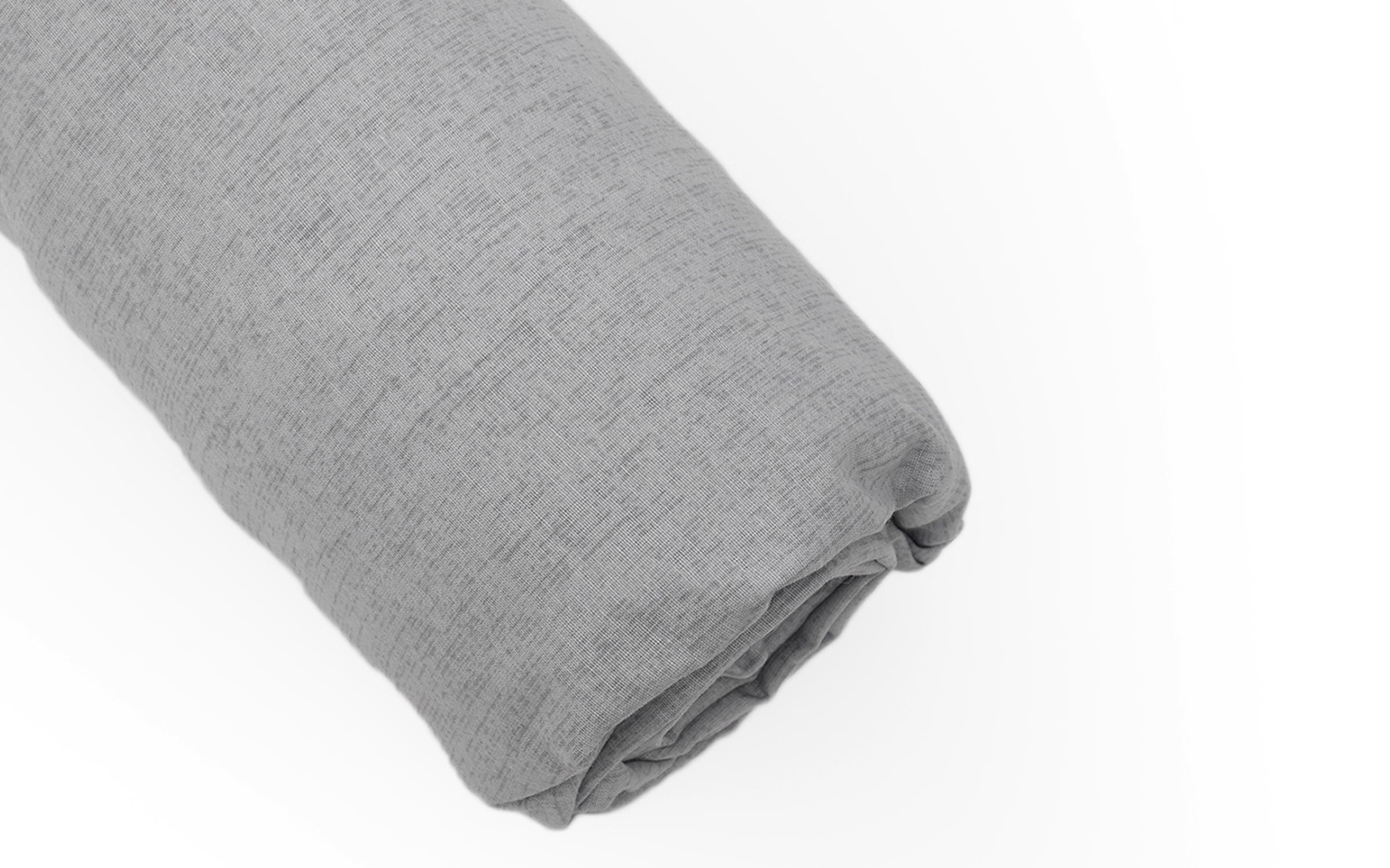 90/200 cm, Polycotton Fitted sheet 01401, grey  2