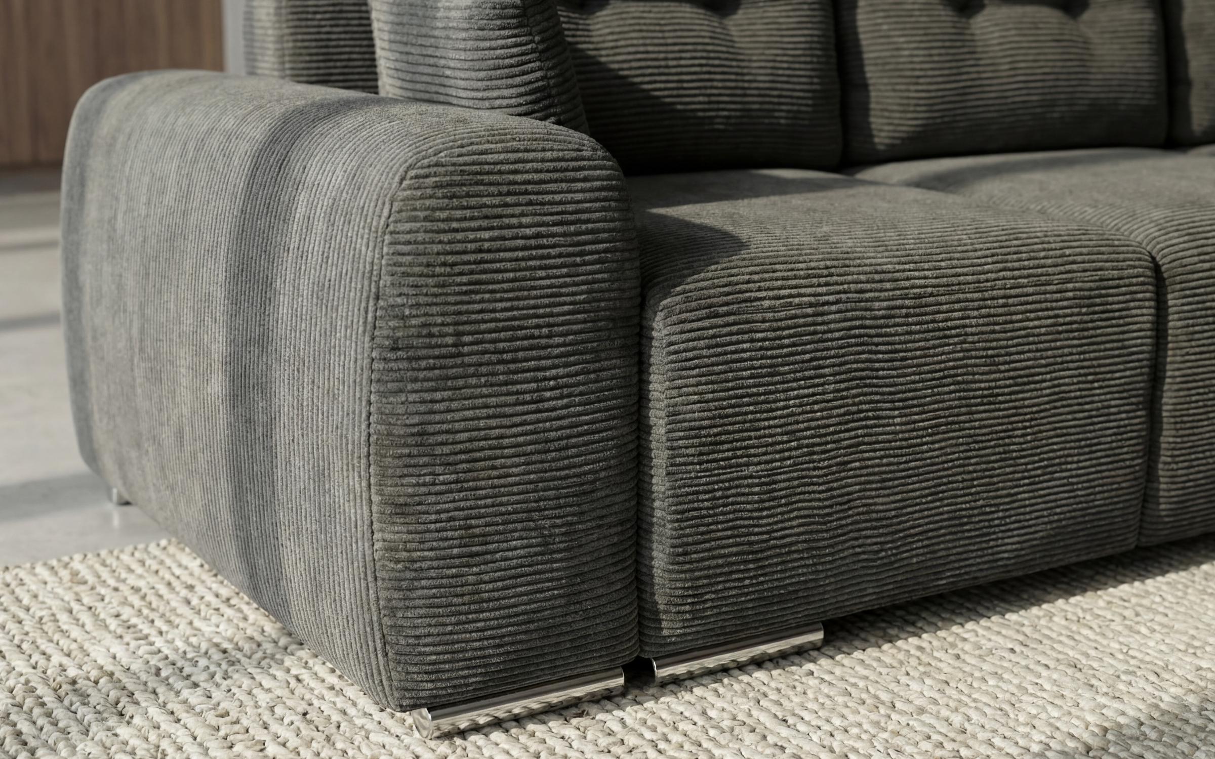 Extendable corner sofa Apollo Spring, dark grey  7